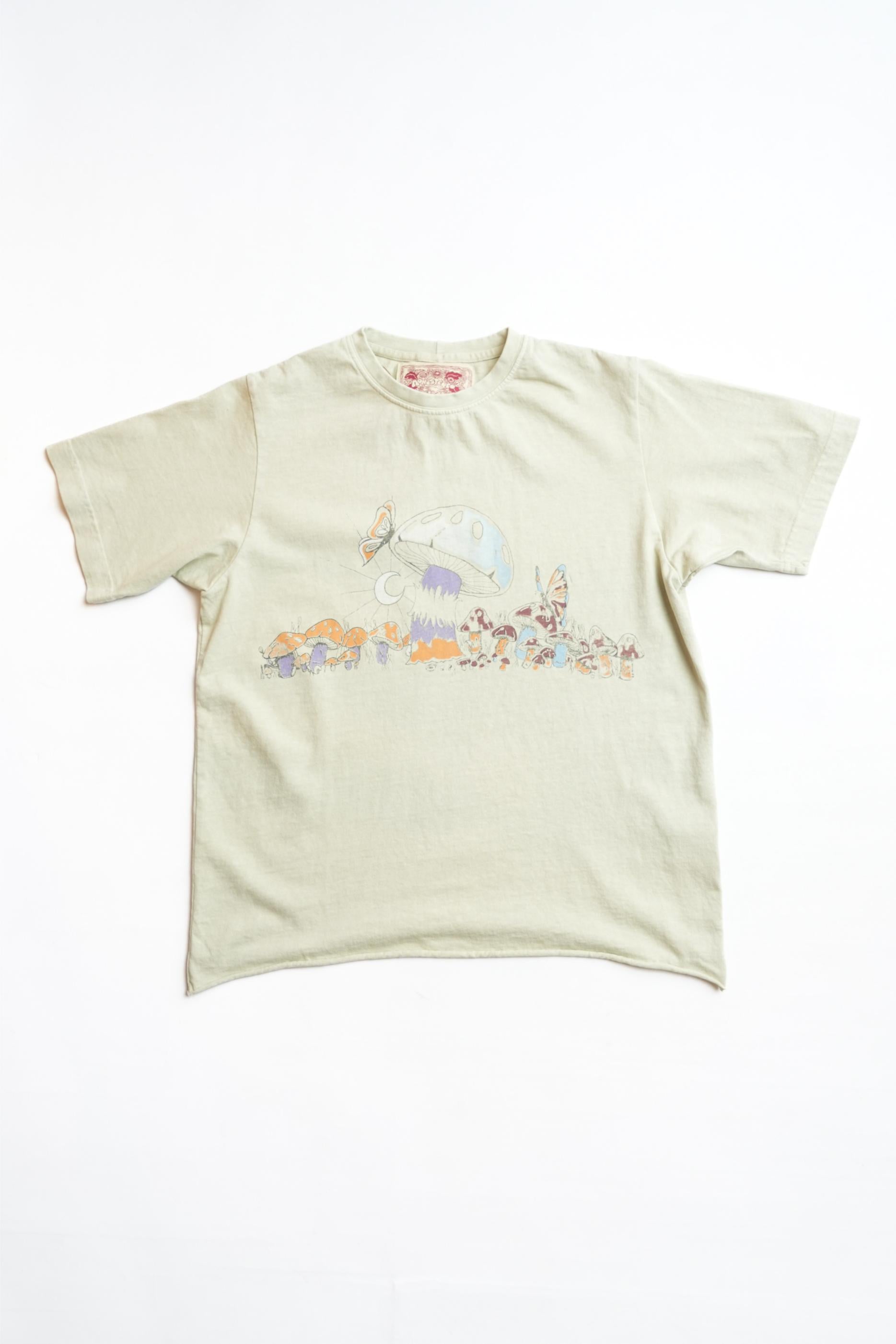 SHROOMIE RAW HEM TEE - KIWI