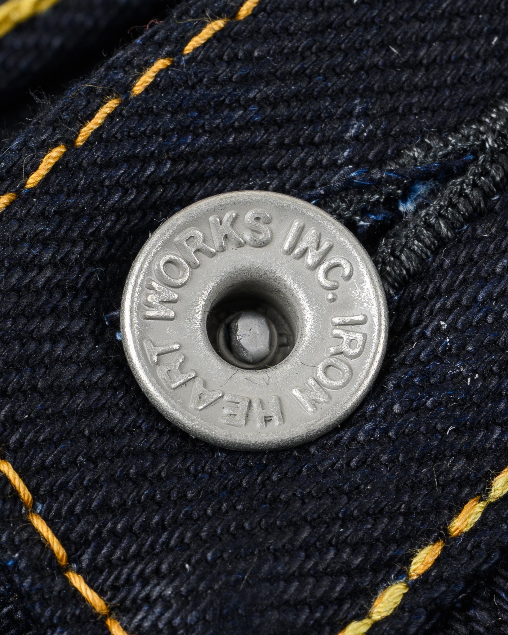 IH-666-XHSib 25OZ SELVEDGE DENIM SLIM STRAIGHT CUT JEANS - INDIGO/BLACK