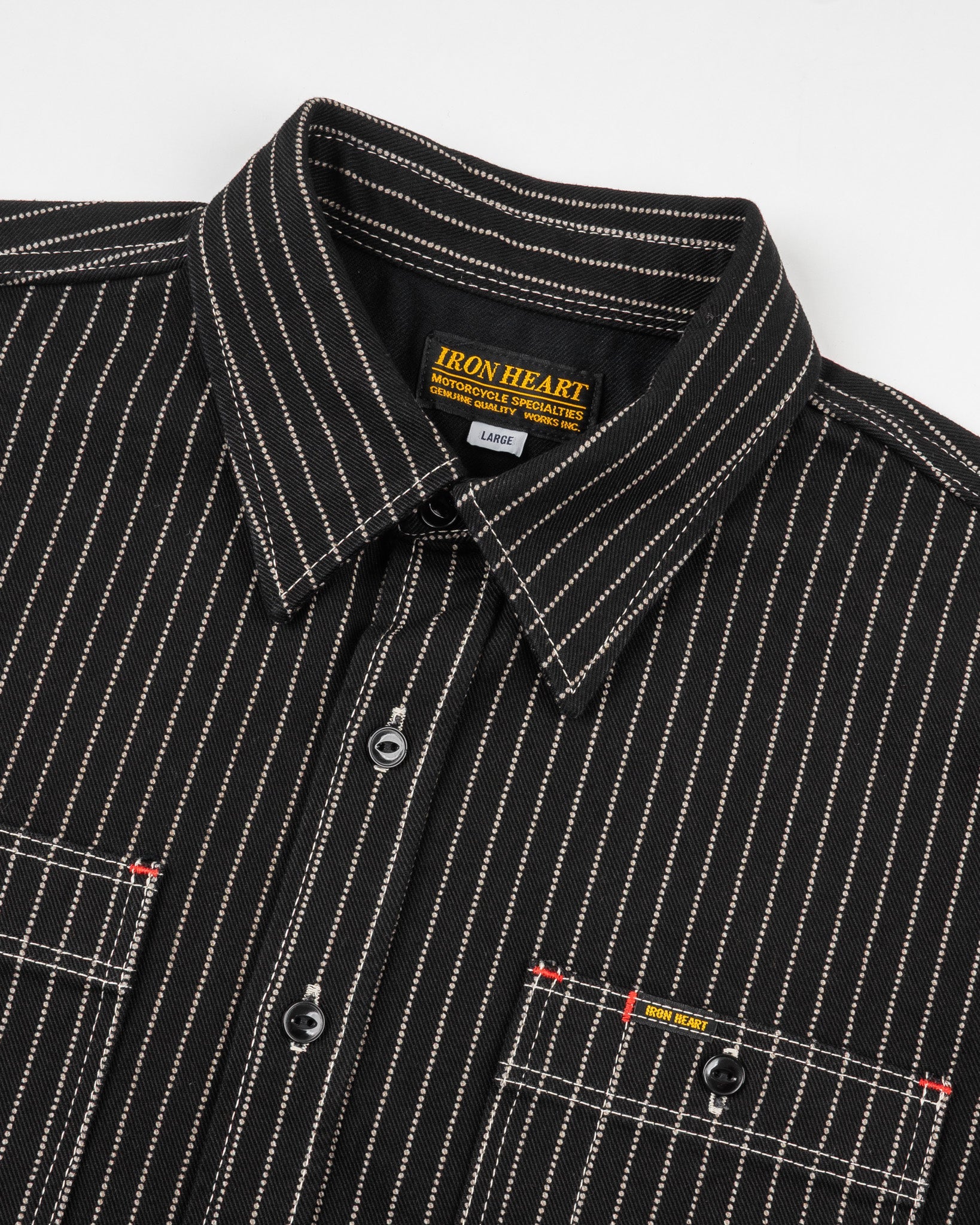 IHSH-266-BLK 12oz Wabash Work Shirt - BLACK