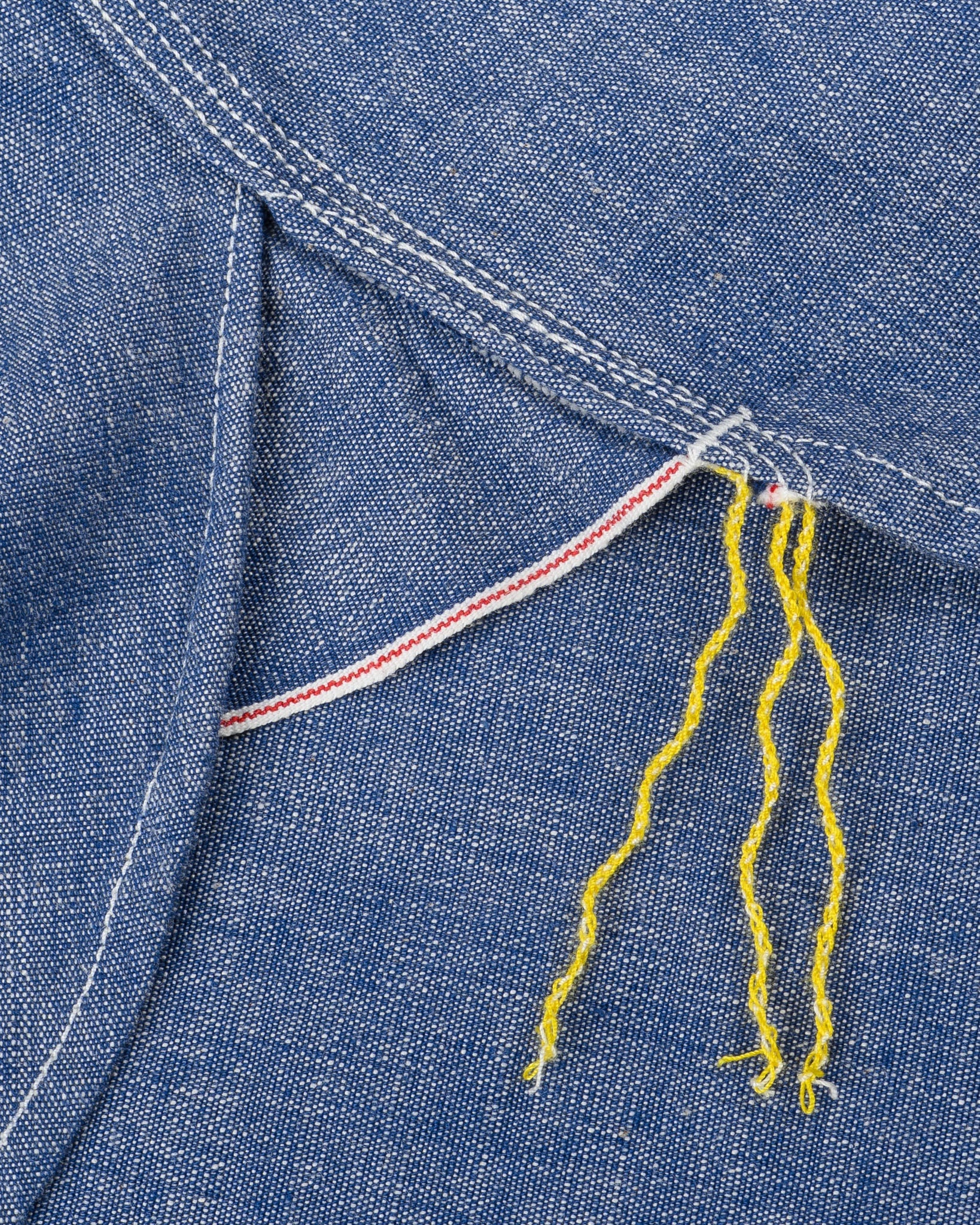 IHSH-21-IND 10OZ SELVEDGE CHAMBRAY WORK SHIRT - BLUE