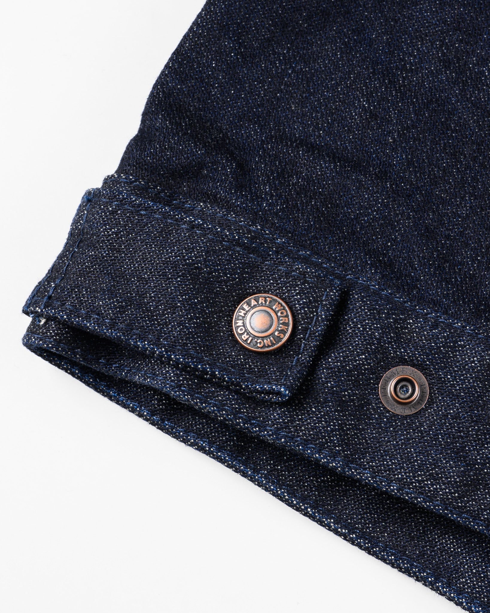 IHJ-122-IND 14oz BROKEN TWILL SELVEDGE DENIM WORK JACKET - INDIGO