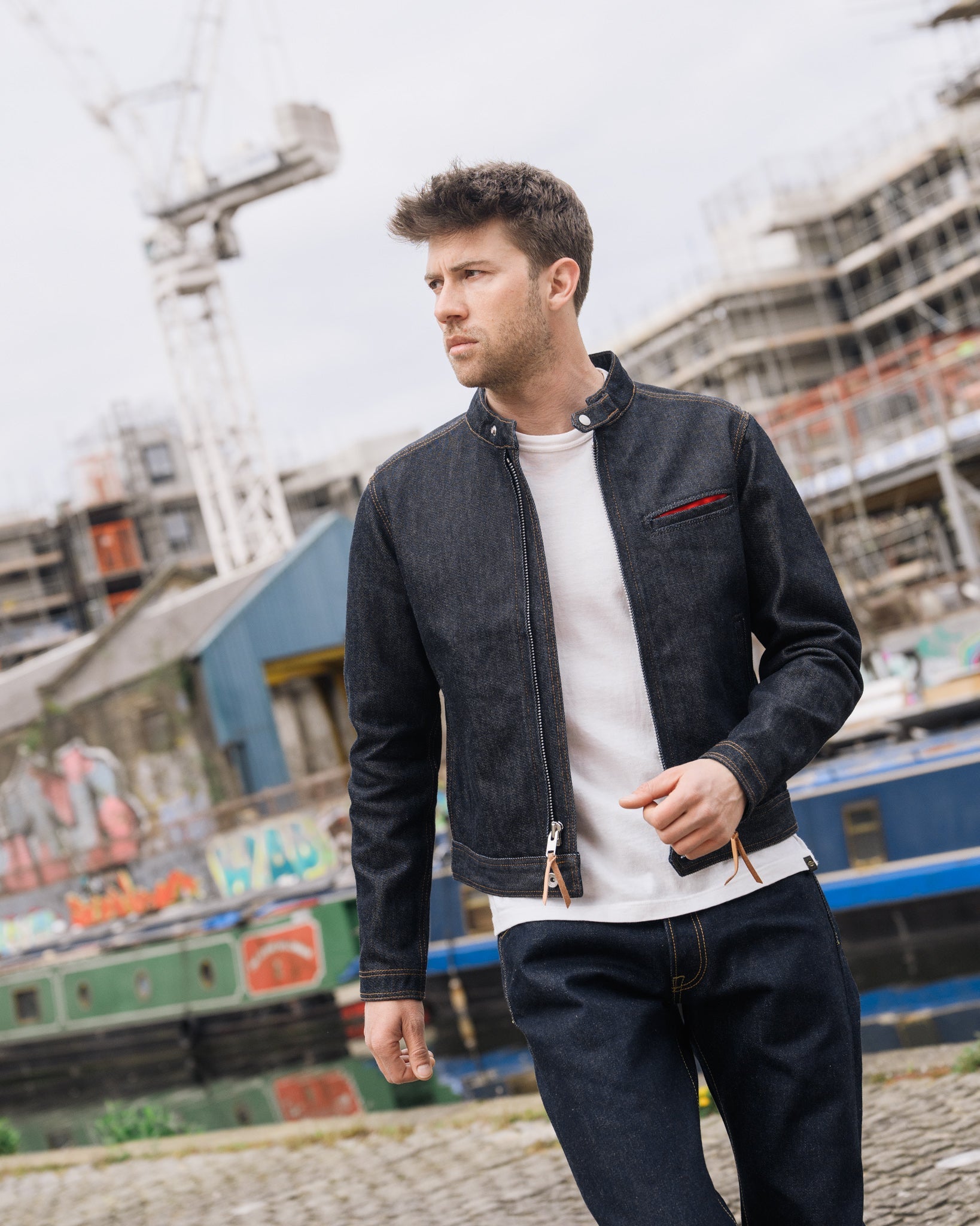 IH-527J 21oz DENIM RIDER'S JACKET - INDIGO