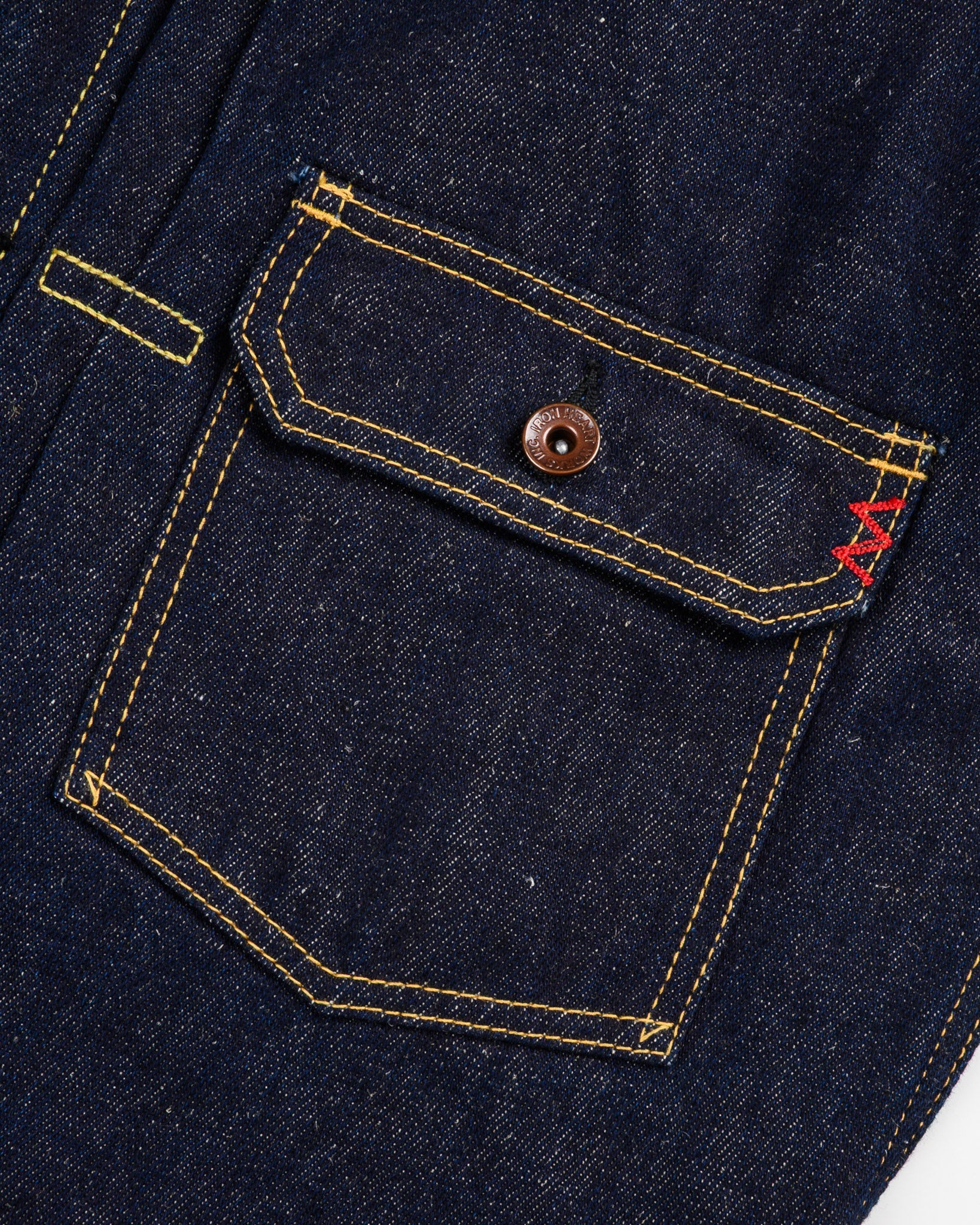 IHJ-163-IND 14oz COTTON/LINEN DENIM TYPE II JACKET - INDIGO