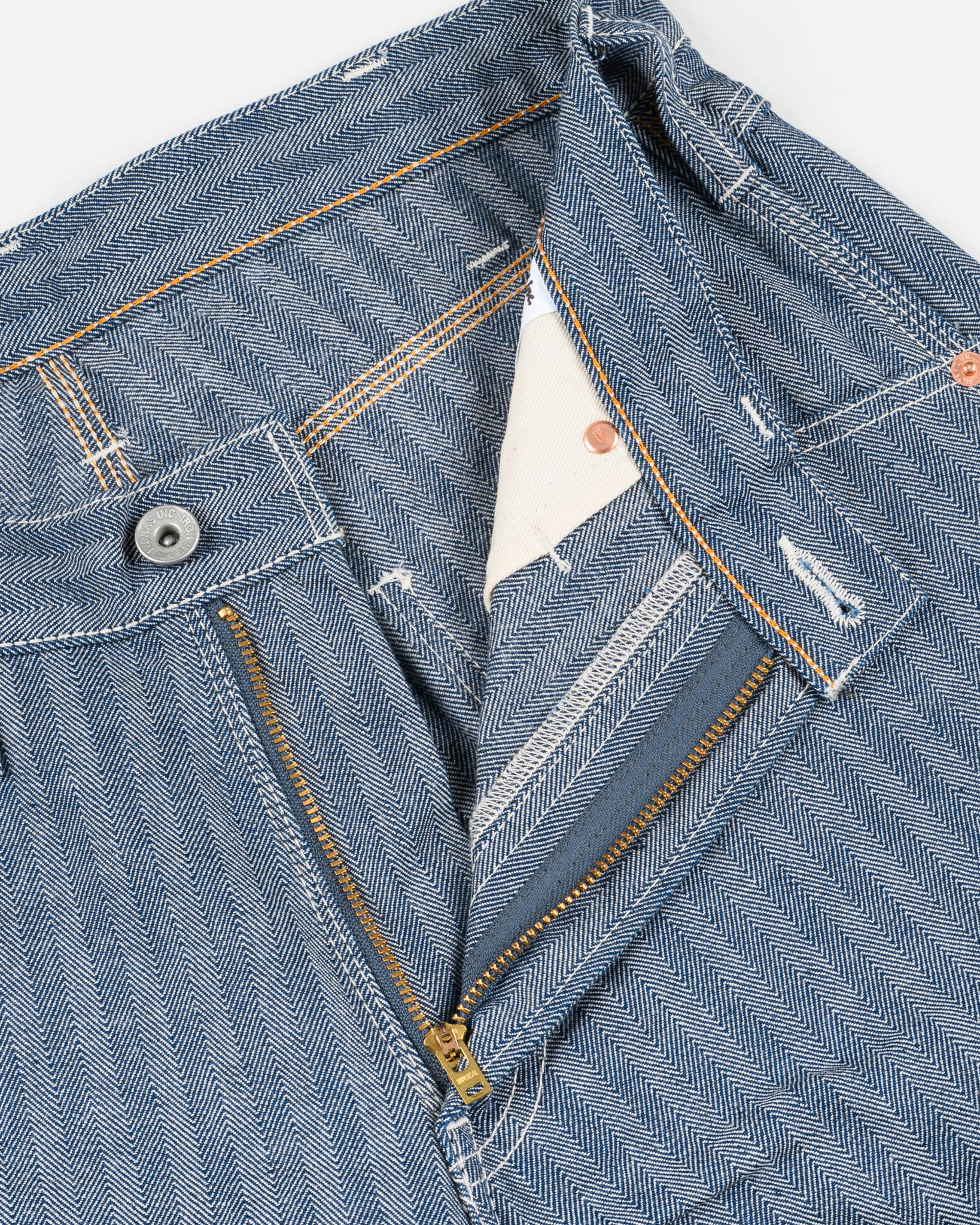 IH-830-IND 10.5oz HERRINGBONE PAINTER’S PANTS - INDIGO