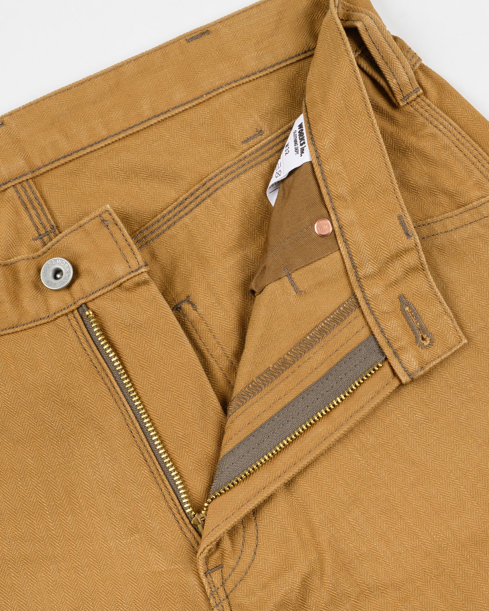 IH-831-BRN 10oz HERRINGBONE PAINTER’S PANTS - BROWN