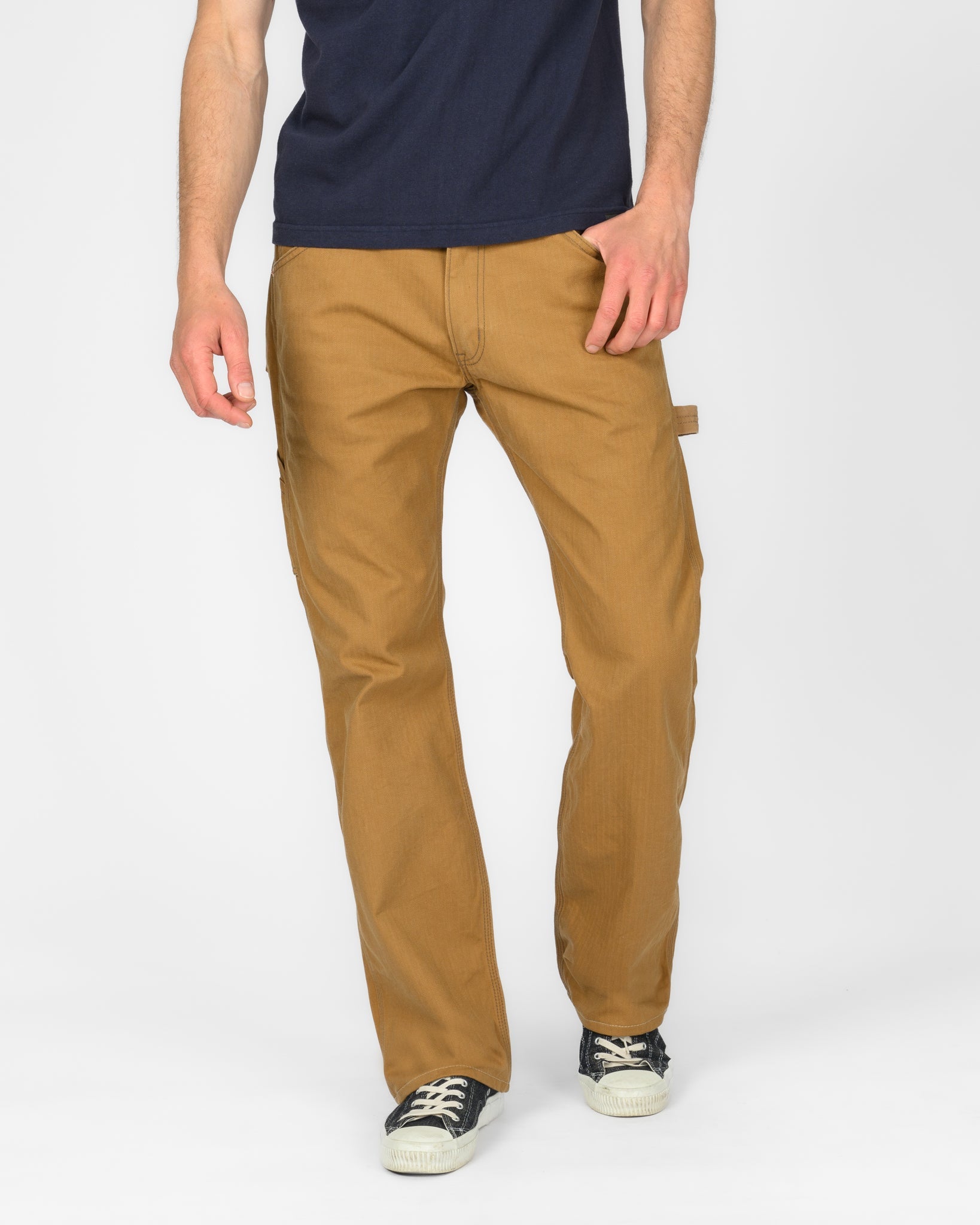 IH-831-BRN 10oz HERRINGBONE PAINTER’S PANTS - BROWN