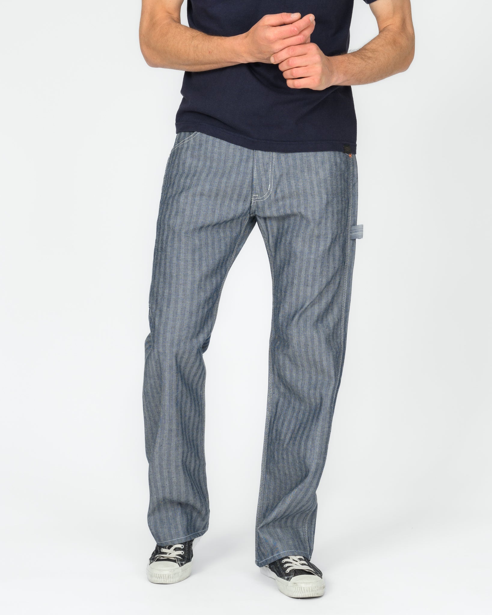 IH-830-IND 10.5oz HERRINGBONE PAINTER’S PANTS - INDIGO