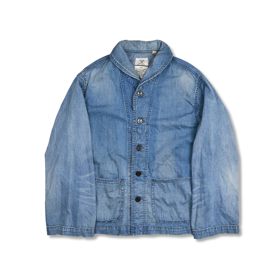2052HW-1 USN Shawl Collar Denim Coverall HW Master Of Reality Indigo - INDIGO