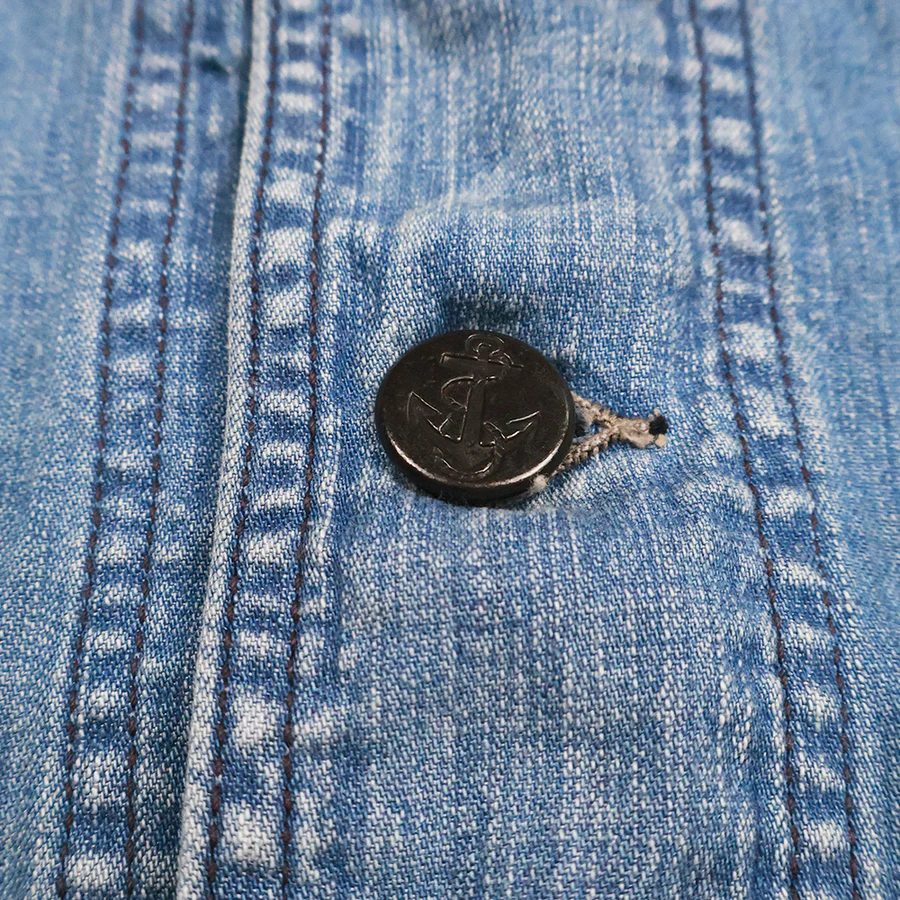 2052HW-1 USN Shawl Collar Denim Coverall HW Master Of Reality Indigo - INDIGO