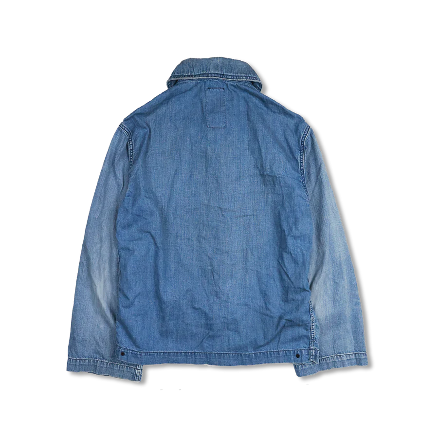2052HW-1 USN Shawl Collar Denim Coverall HW Master Of Reality Indigo - INDIGO