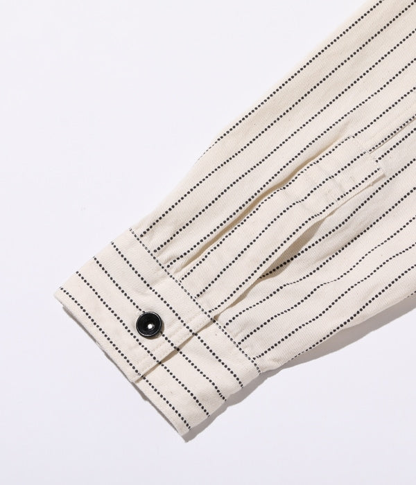 SC27076 FICTION ROMANCE 8.5OZ. WHITE WABASH STRIPE WORK SHIRT (LONG SLEEVE) - WHITE WABASH