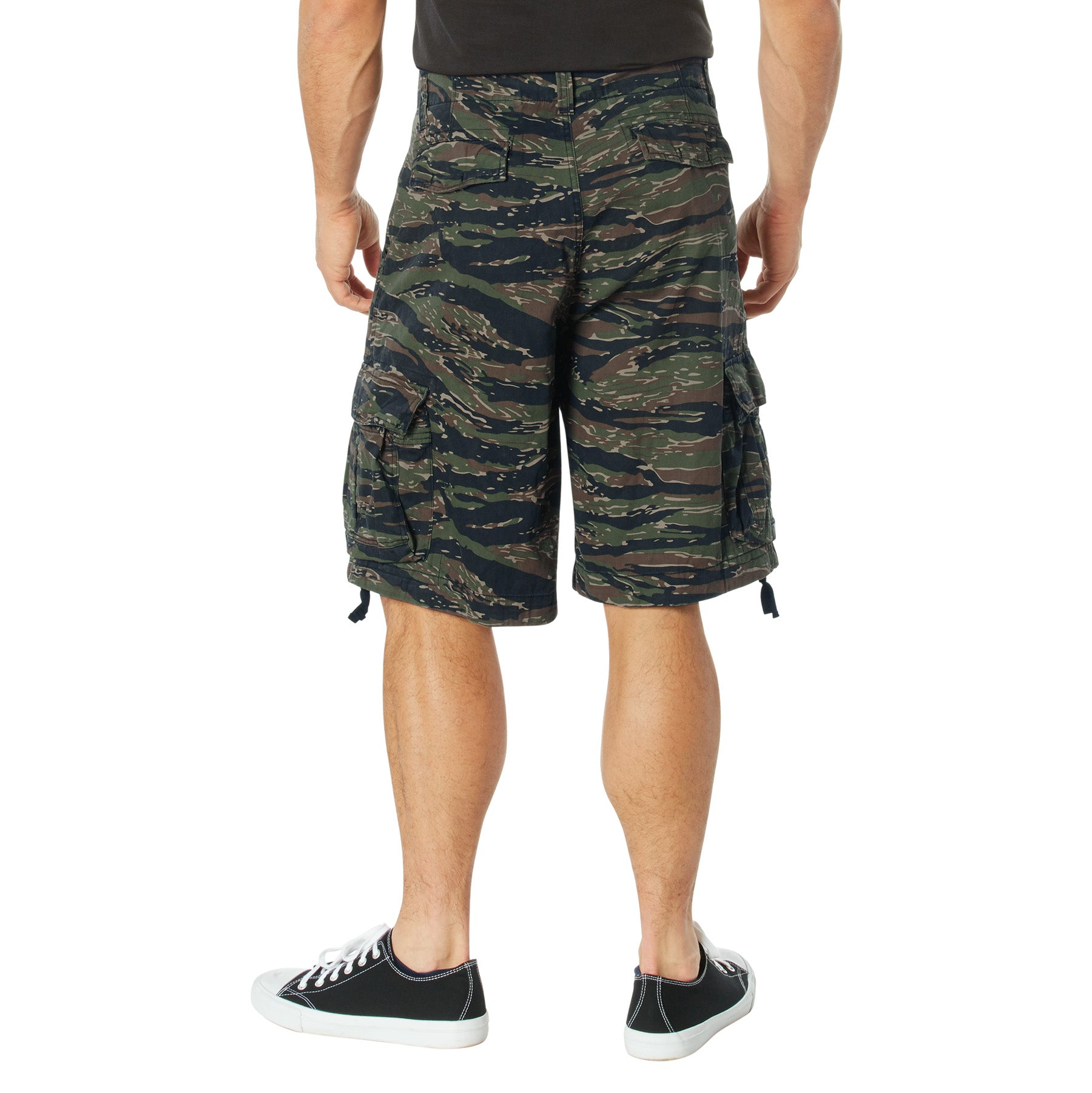 Vintage Utility Cargo Shorts - TIGER STRIPE CAMO