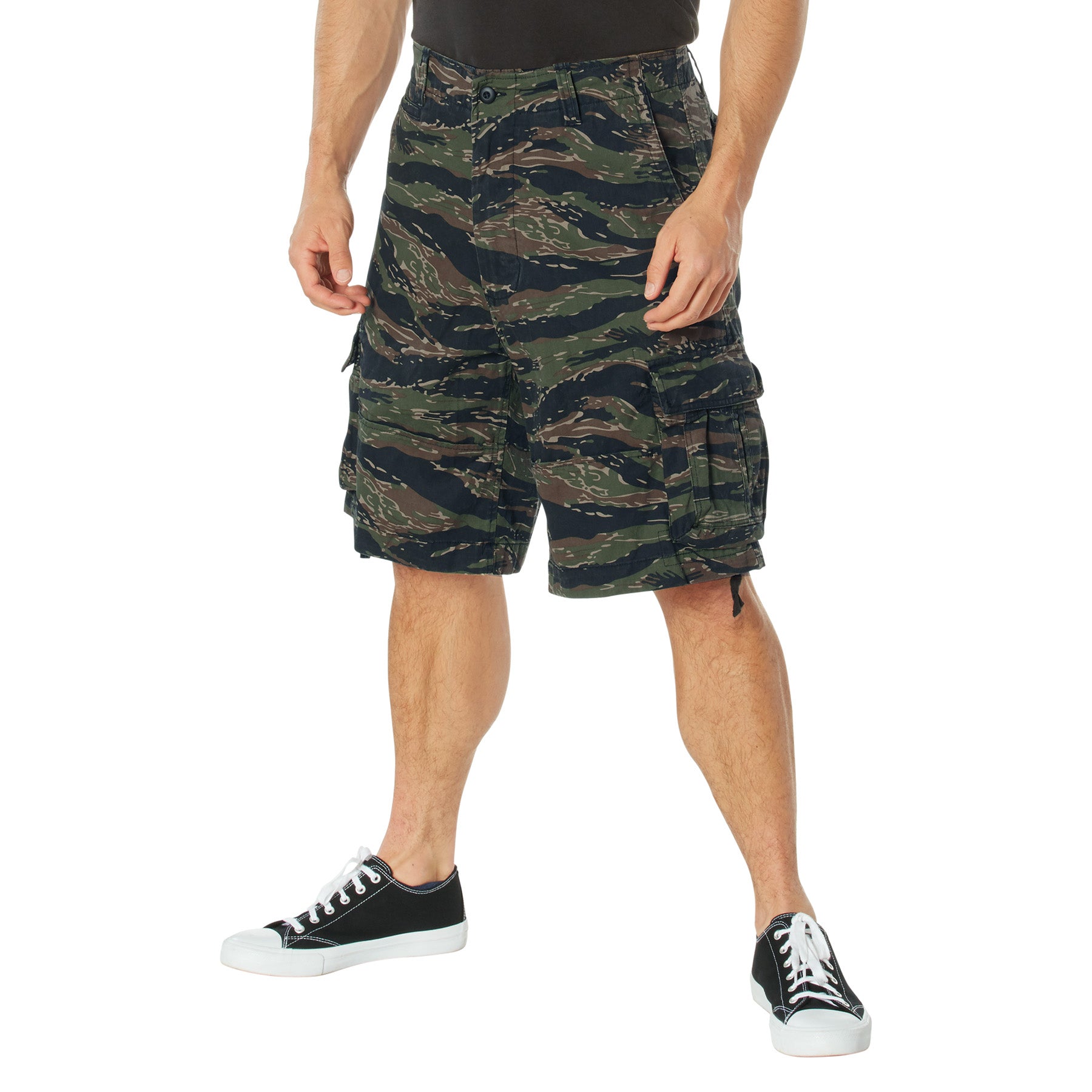 Vintage Utility Cargo Shorts TIGER STRIPE CAMO