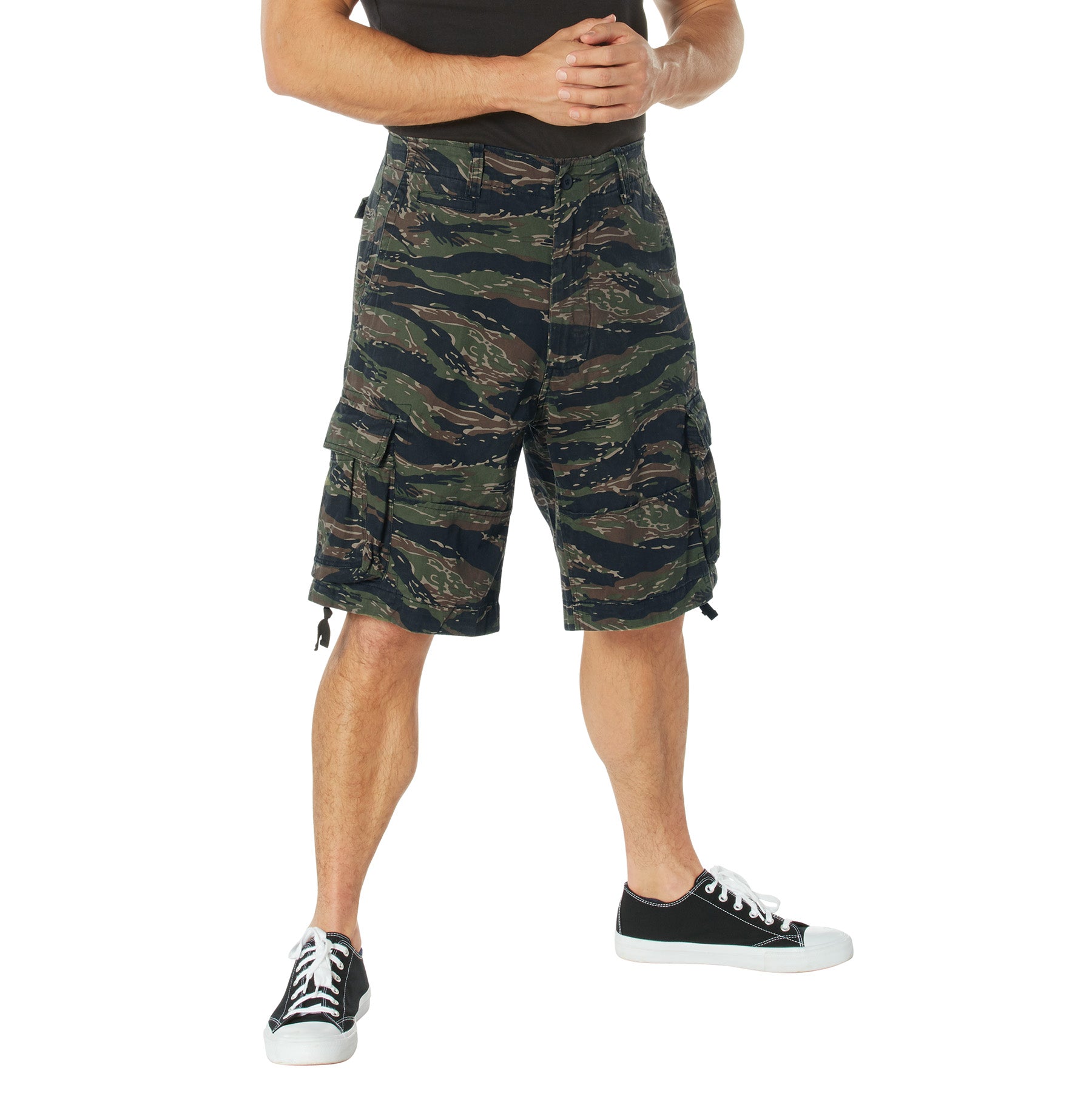 Vintage Utility Cargo Shorts - TIGER STRIPE CAMO