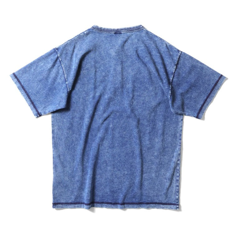 22287 INDIGO H/N TEE S/S - INDIGO VINTAGE WASH