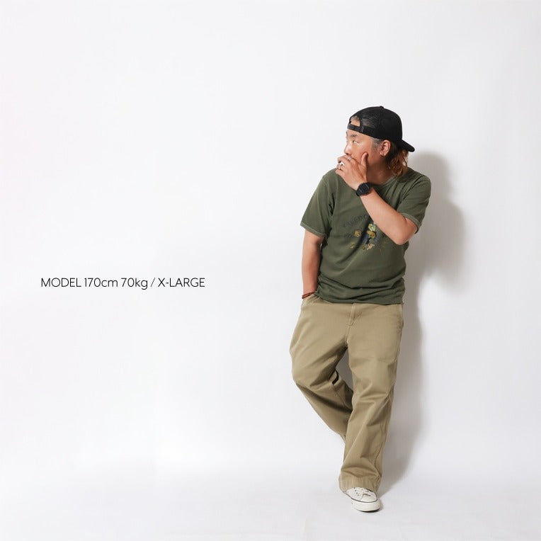 22293 MESH C/N PRINT TEE S/S (FREEDOM FIGHTER) - OLIVE DRAB