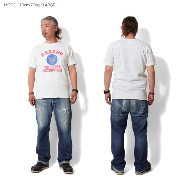 22294 MESH C/N PRINT TEE S/S (USARMY AIR FORCE) - OFF WHITE