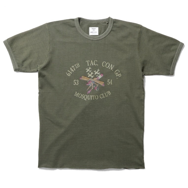22295 MESH C/N PRINT TEE S/S (MOSQUITE CLUB) - OLIVE DRAB