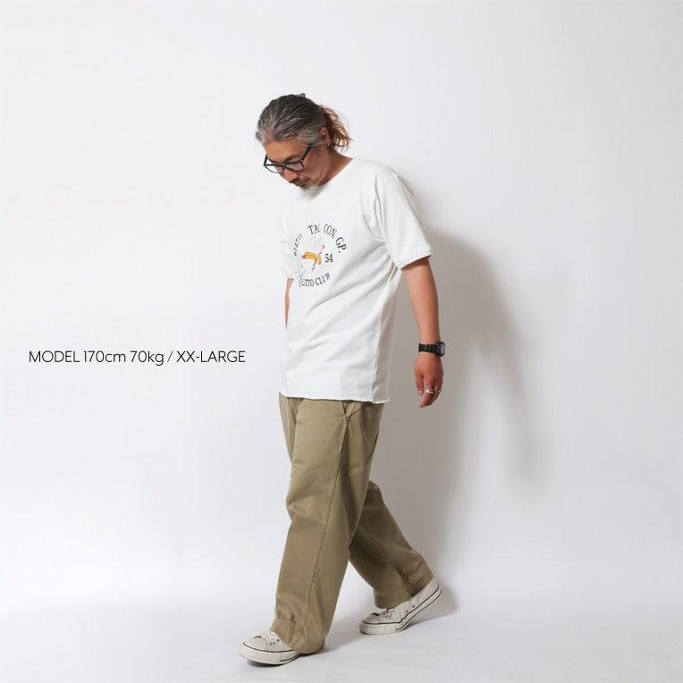 22295 MESH C/N PRINT TEE S/S (MOSQUITE CLUB) - OFF WHITE
