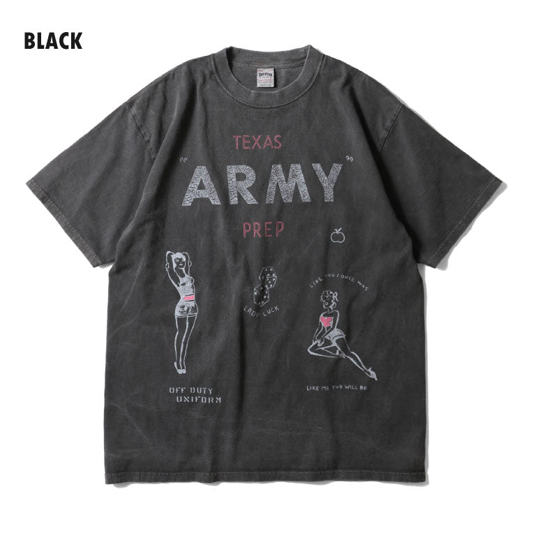 22423 PIGMENT PRINT TEE (ARMY) - BLACK