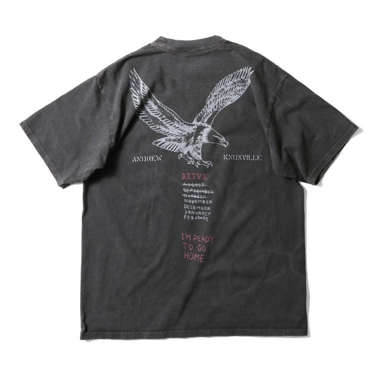 22423 PIGMENT PRINT TEE (ARMY) - BLACK