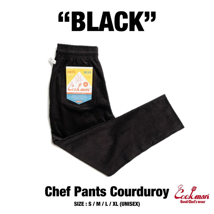 CHEF PANTS CORDUROY - BLACK
