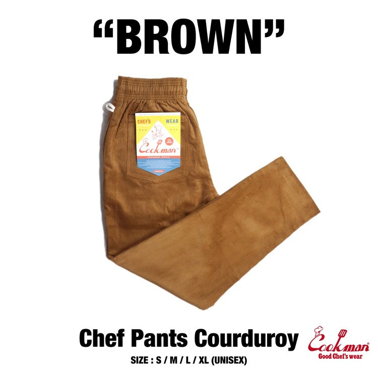 CHEF PANTS CORDUROY - BROWN