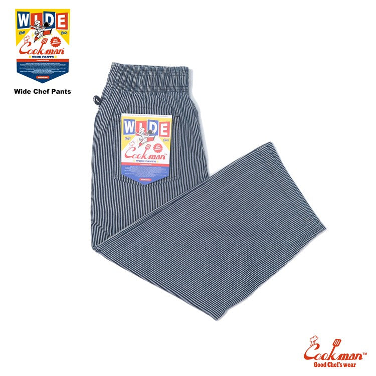 WIDE CHEF PANTS HICKORY - NAVY