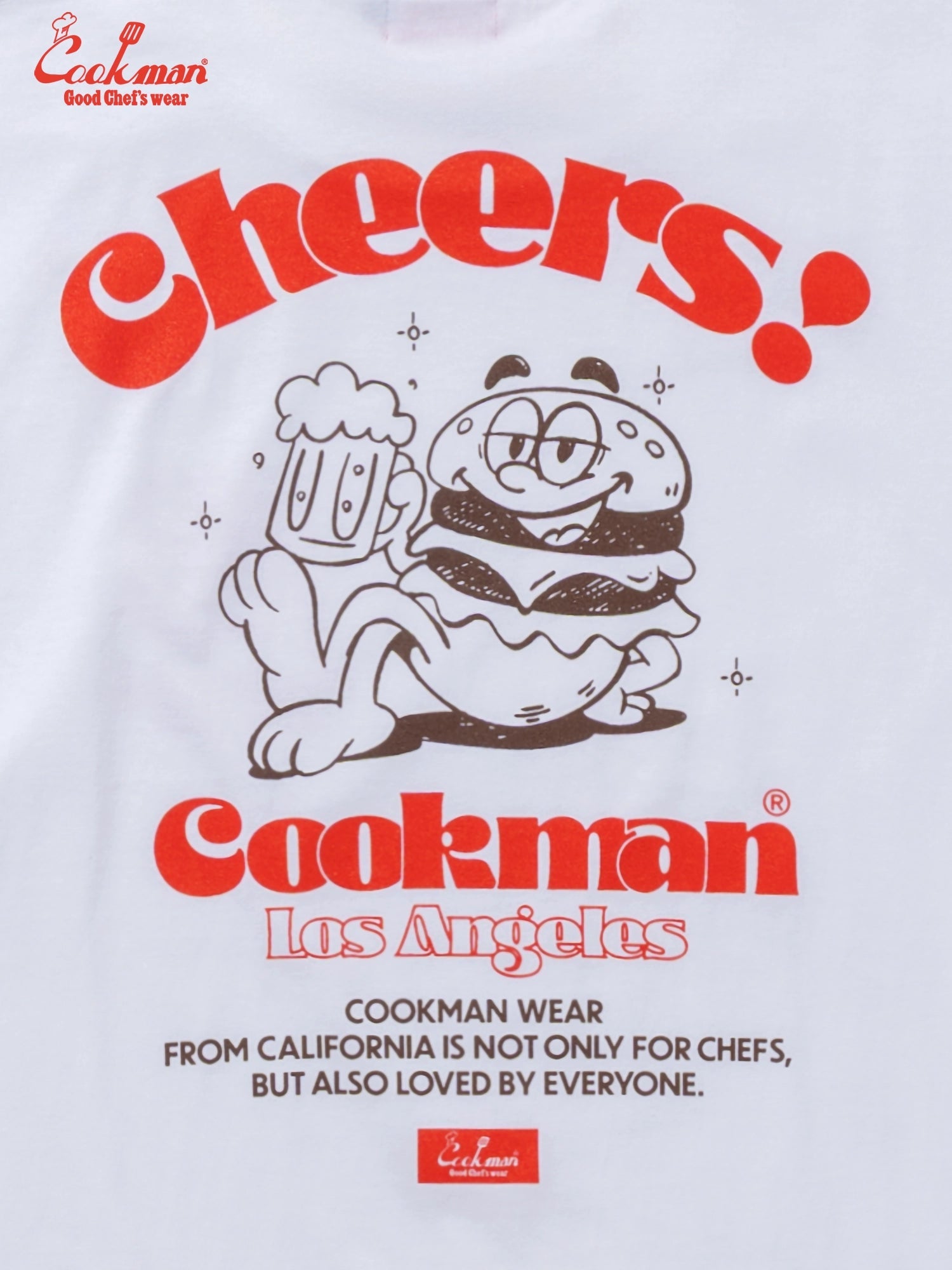 CHEERS BURGER TEE S/S - WHITE