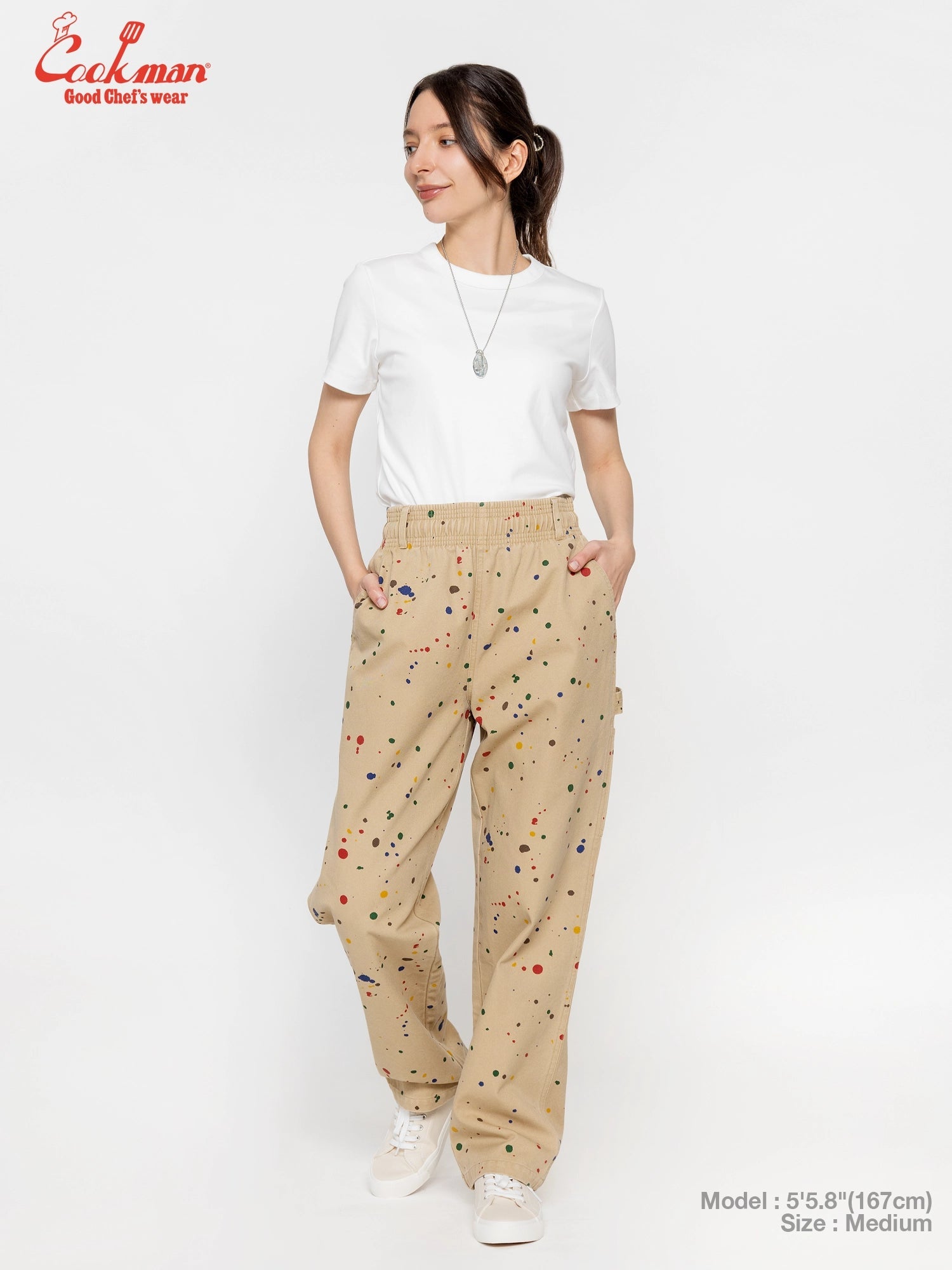 CARPENTER'S PANTS WASHED DUCK CANVAS SAUCE SPLASH - BEIGE