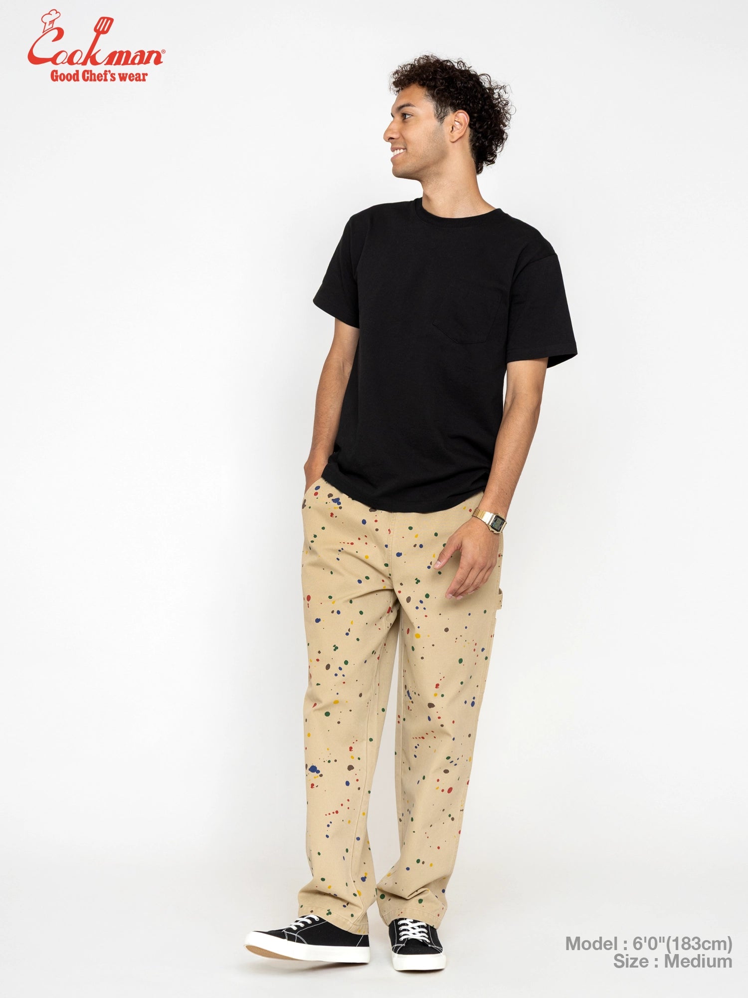 CARPENTER'S PANTS WASHED DUCK CANVAS SAUCE SPLASH - BEIGE
