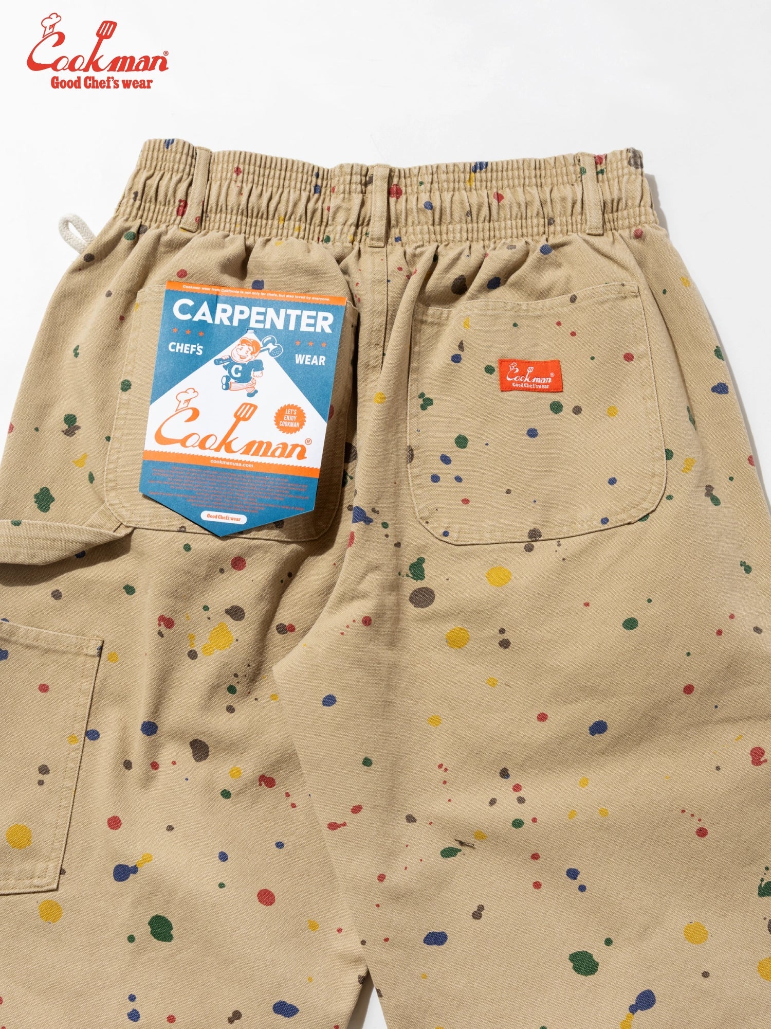 CARPENTER'S PANTS WASHED DUCK CANVAS SAUCE SPLASH - BEIGE