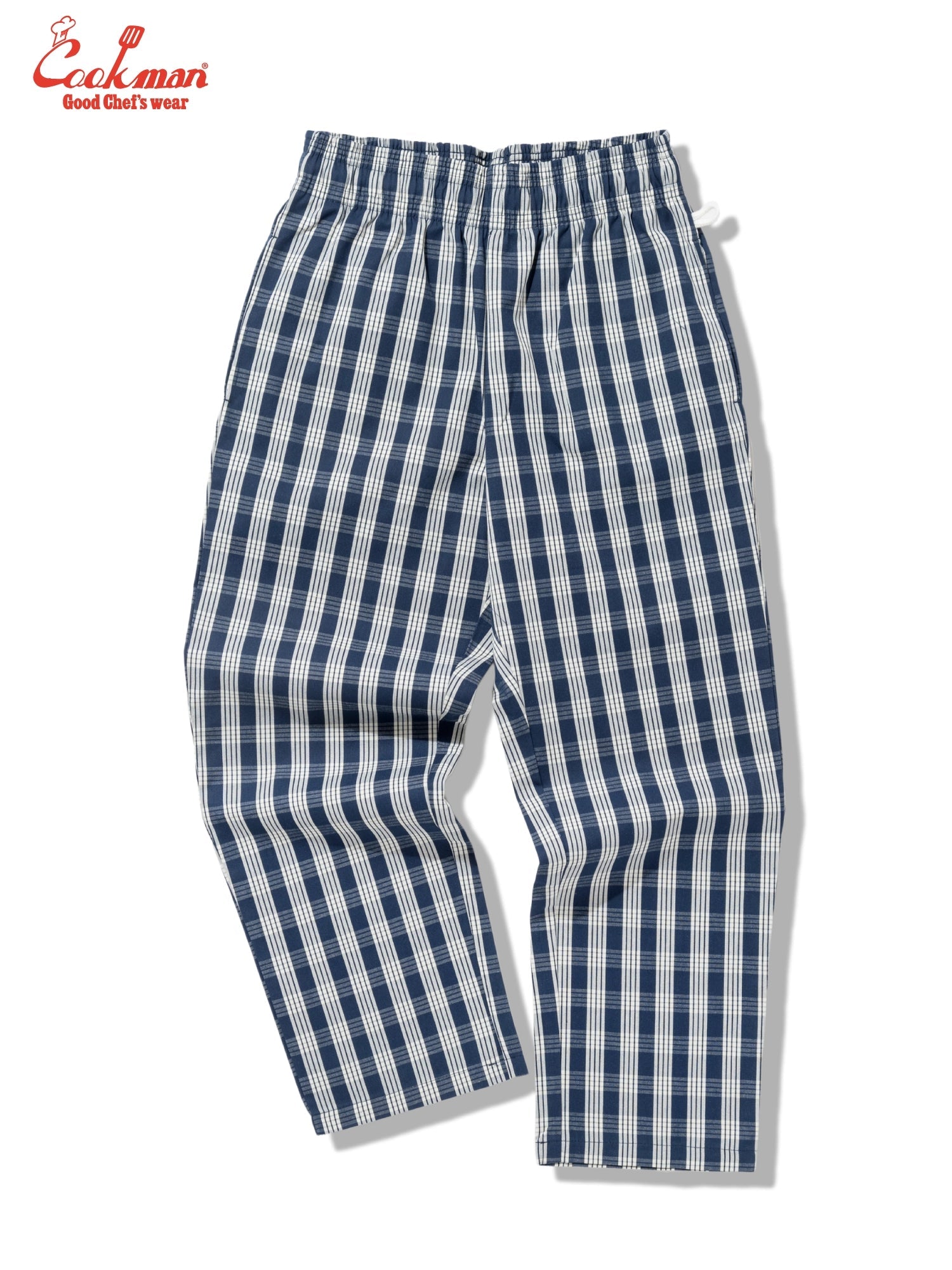 CHEF PANTS SEMIWIDE PALAKA CHECK - NAVY