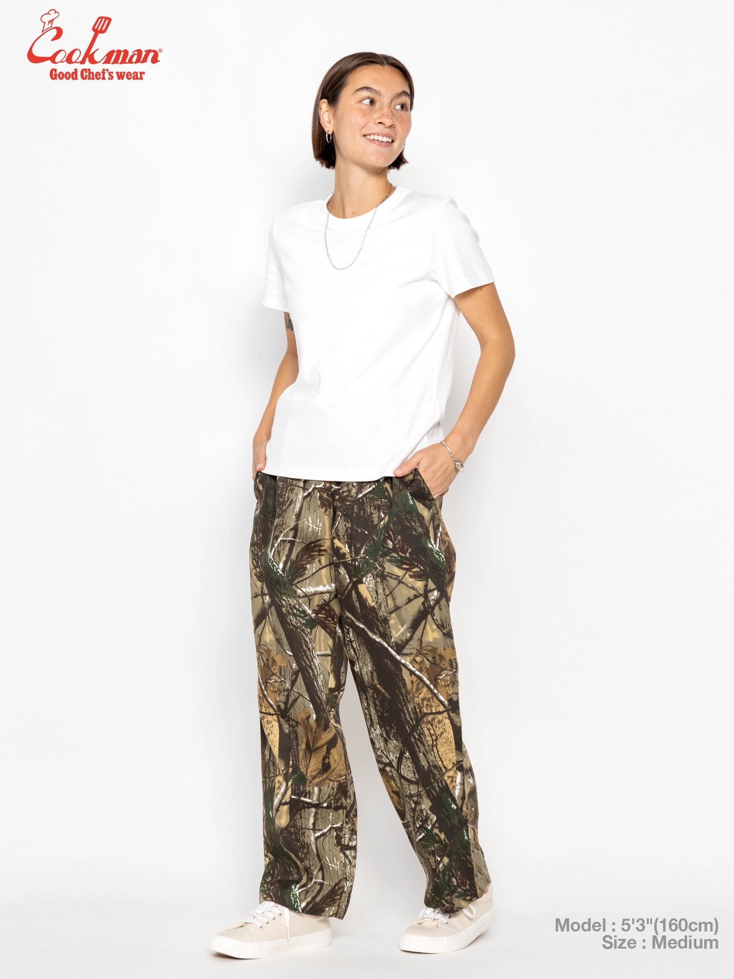 CHEF PANTS SEMIWIDE TIMBER CAMO - DARK GREEN