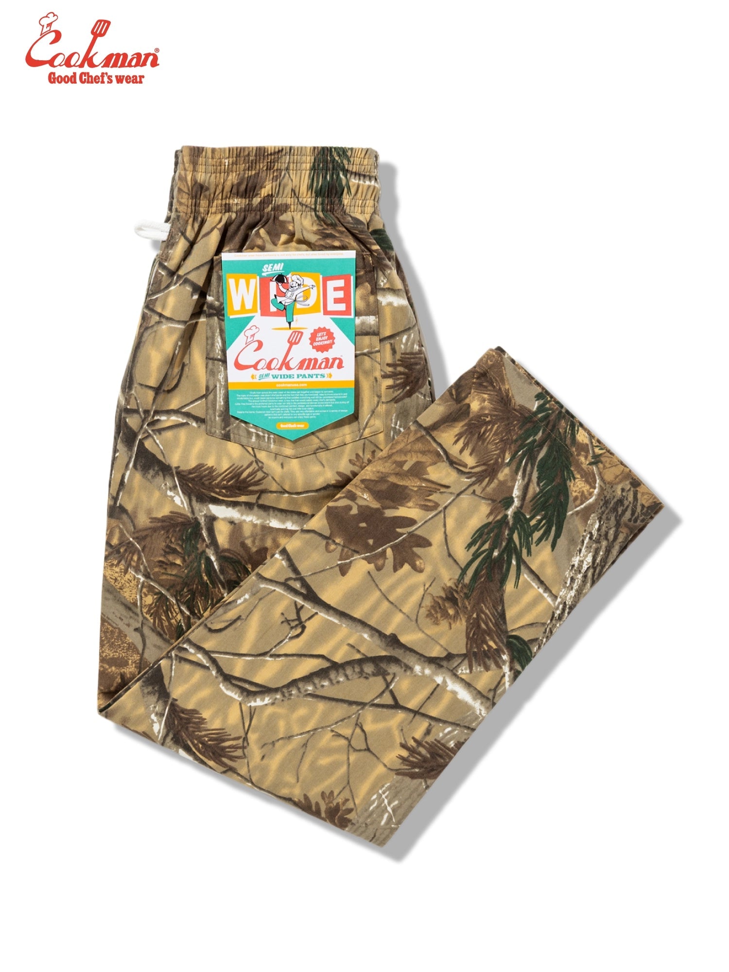 CHEF PANTS SEMIWIDE TIMBER CAMO - DARK GREEN