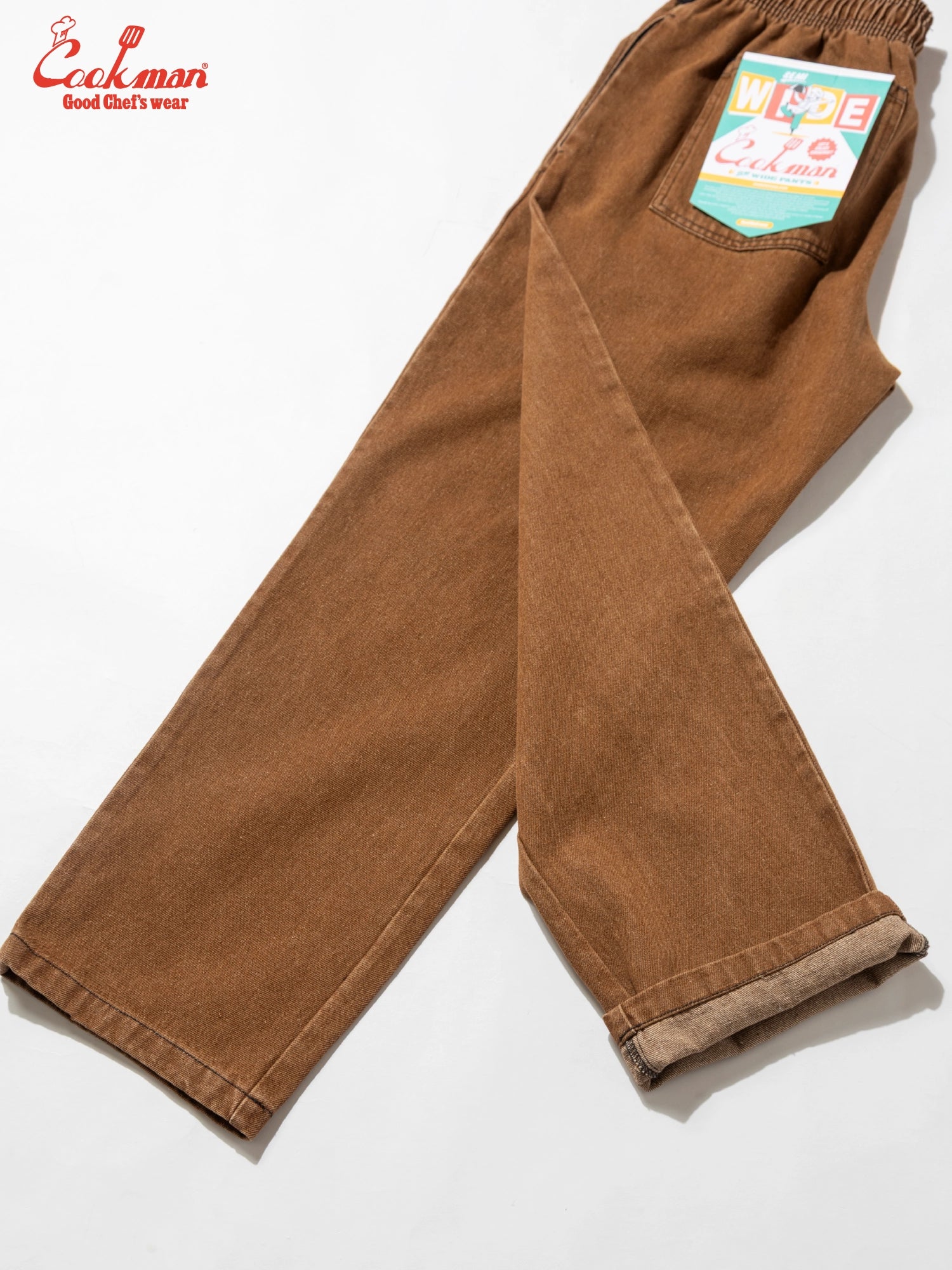 CHEF PANTS SEMIWIDE DENIM - BROWN