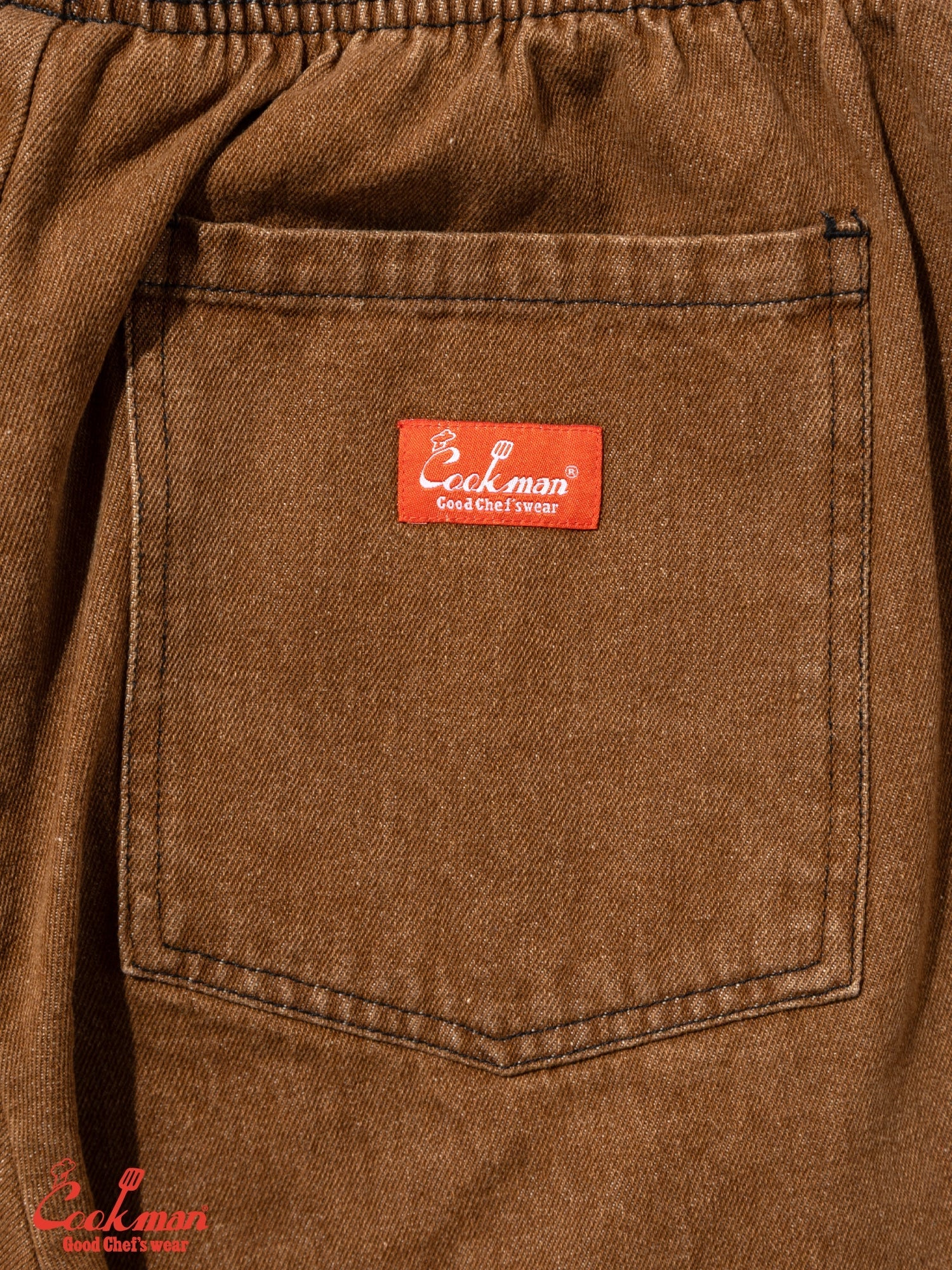 CHEF PANTS SEMIWIDE DENIM - BROWN
