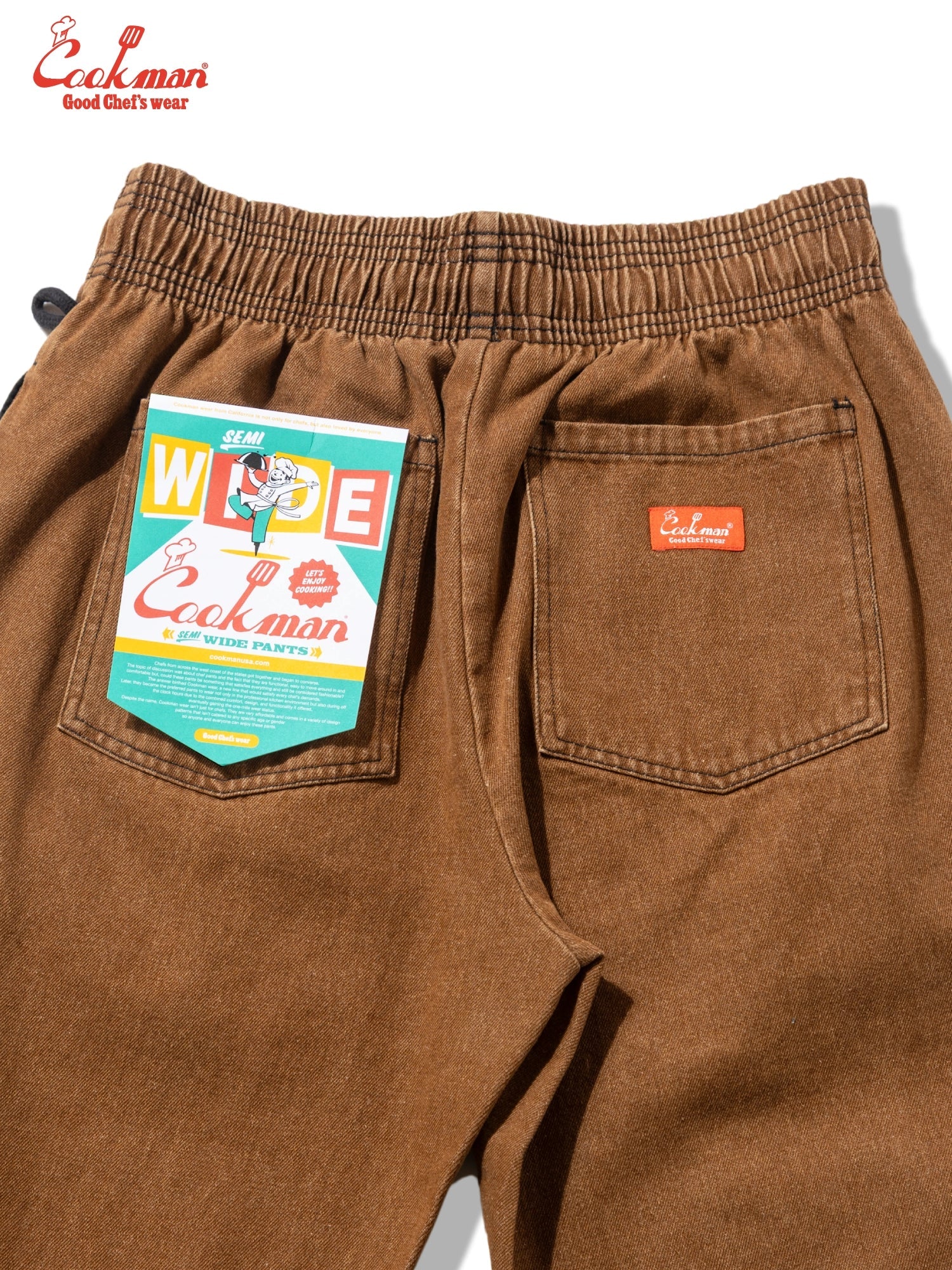 CHEF PANTS SEMIWIDE DENIM - BROWN