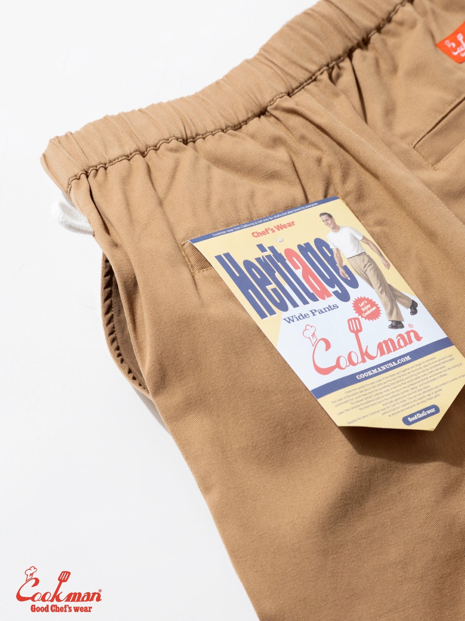 HERITAGE WIDE PANTS HEAVY TWILL - BEIGE