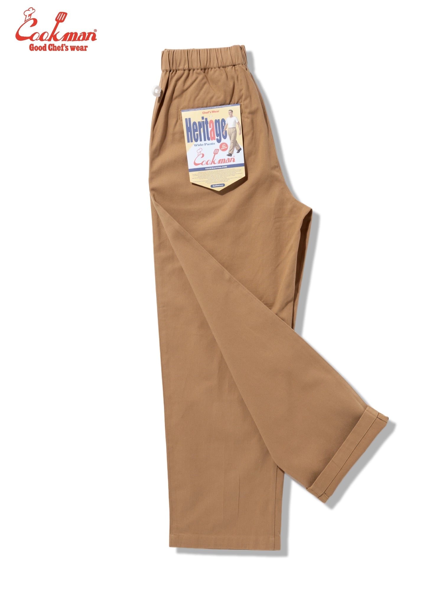 HERITAGE WIDE PANTS HEAVY TWILL - BEIGE