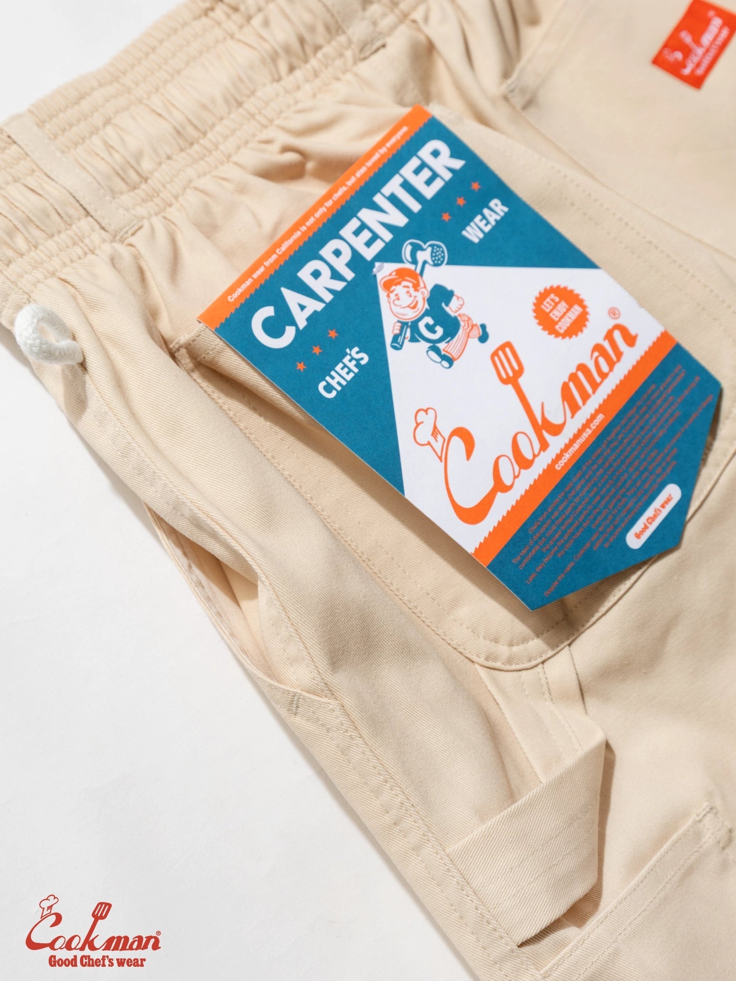 CARPENTER'S PANTS SHORT HEAVY TWILL - CREAM