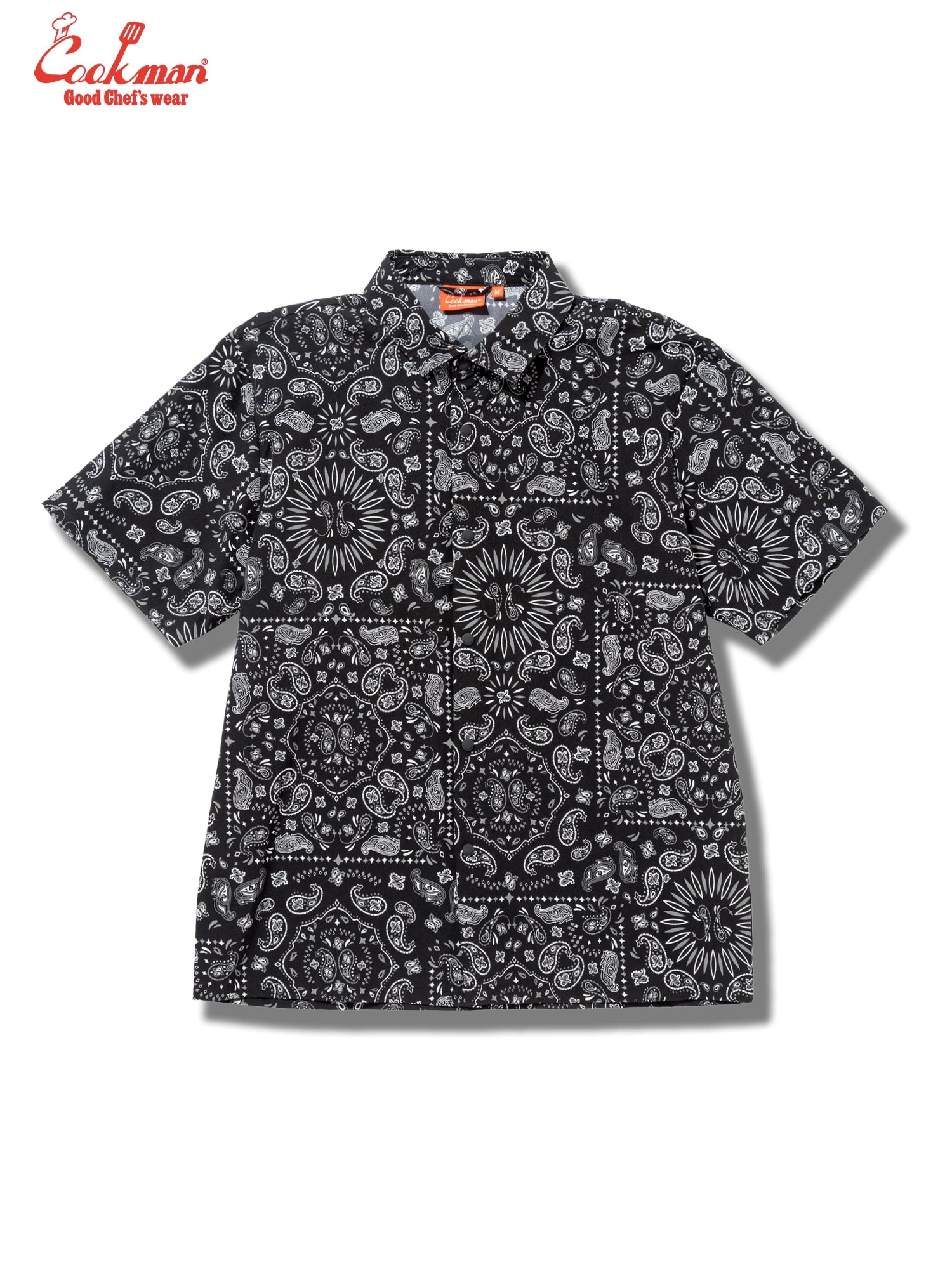 WORK SHIRTS S/S LIGHT PAISLEY - BLACK