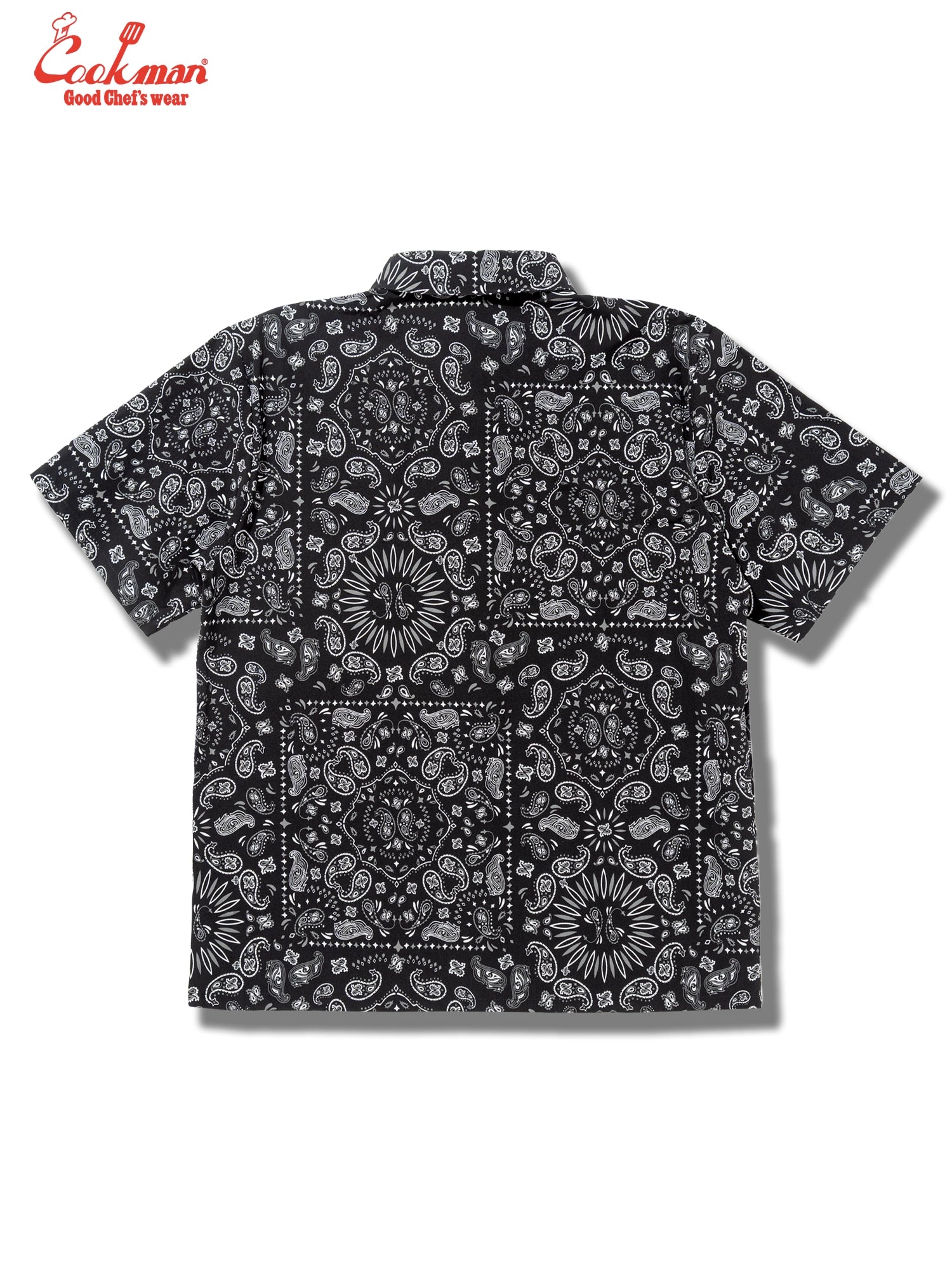 WORK SHIRTS S/S LIGHT PAISLEY - BLACK