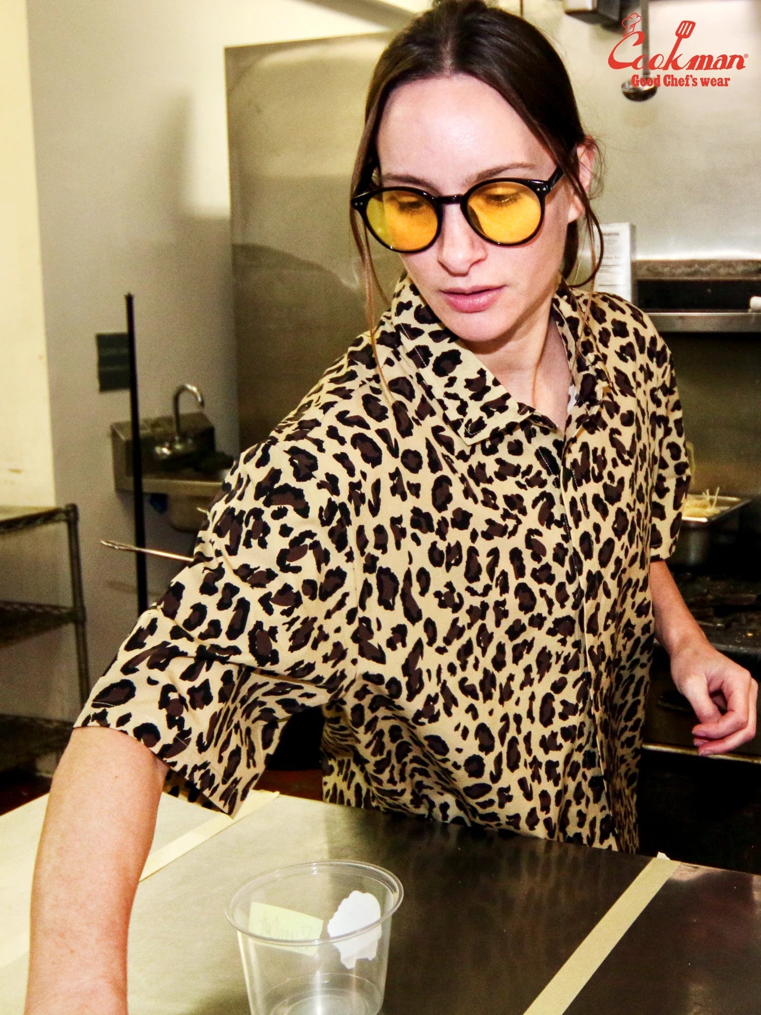 WORK SHIRTS S/S LIGHT LEOPARD - BEIGE