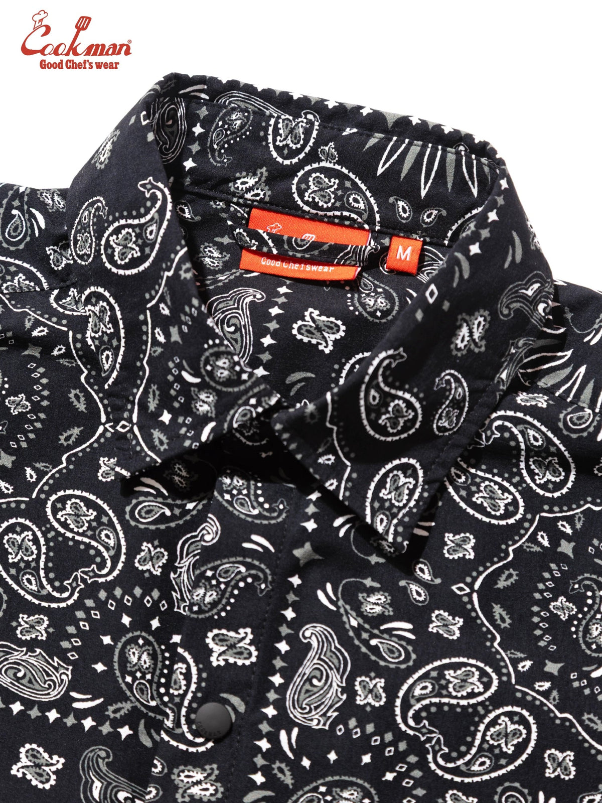 WORK SHIRTS LONG SLEEVE PAISLEY - BLACK