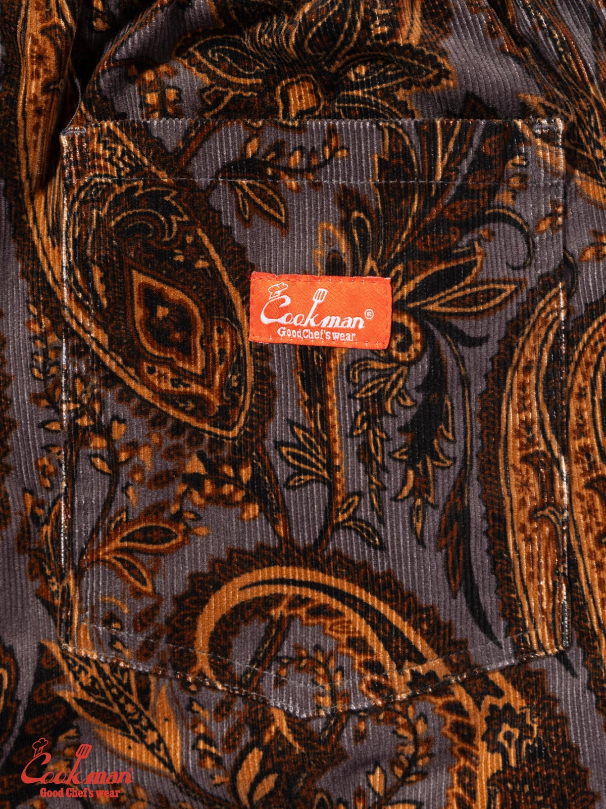 CHEF PANTS SEMIWIDE CORDUROY - PAISLEY BROWN