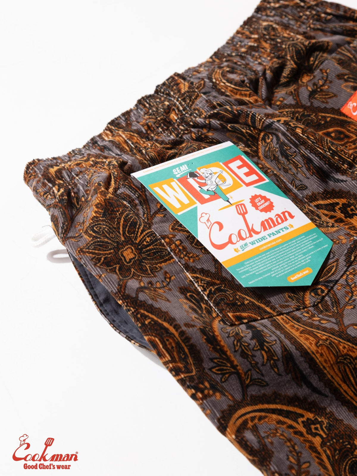 CHEF PANTS SEMIWIDE CORDUROY - PAISLEY BROWN