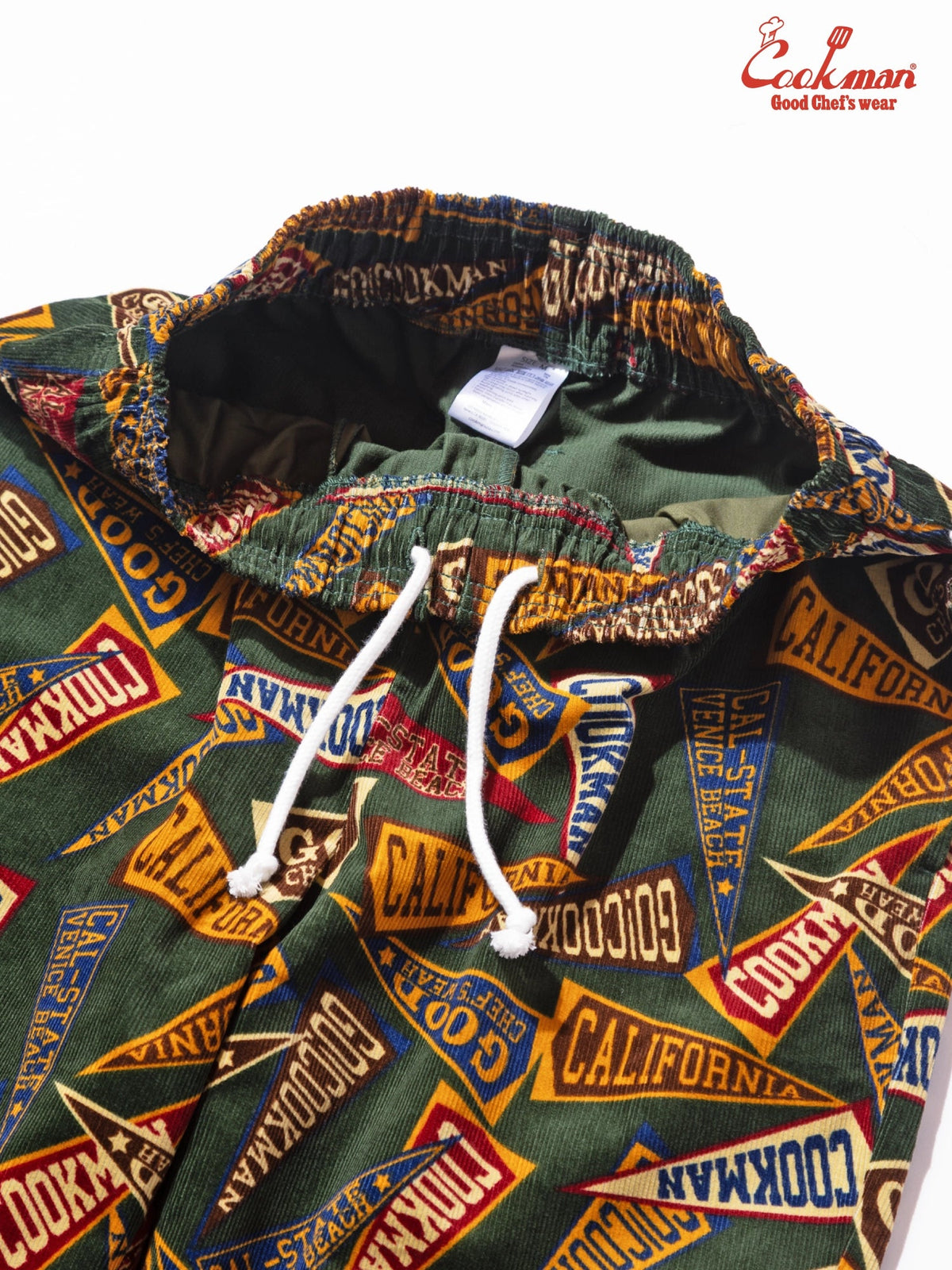 CHEF PANTS SEMIWIDE CORDUROY - PENNANT GREEN