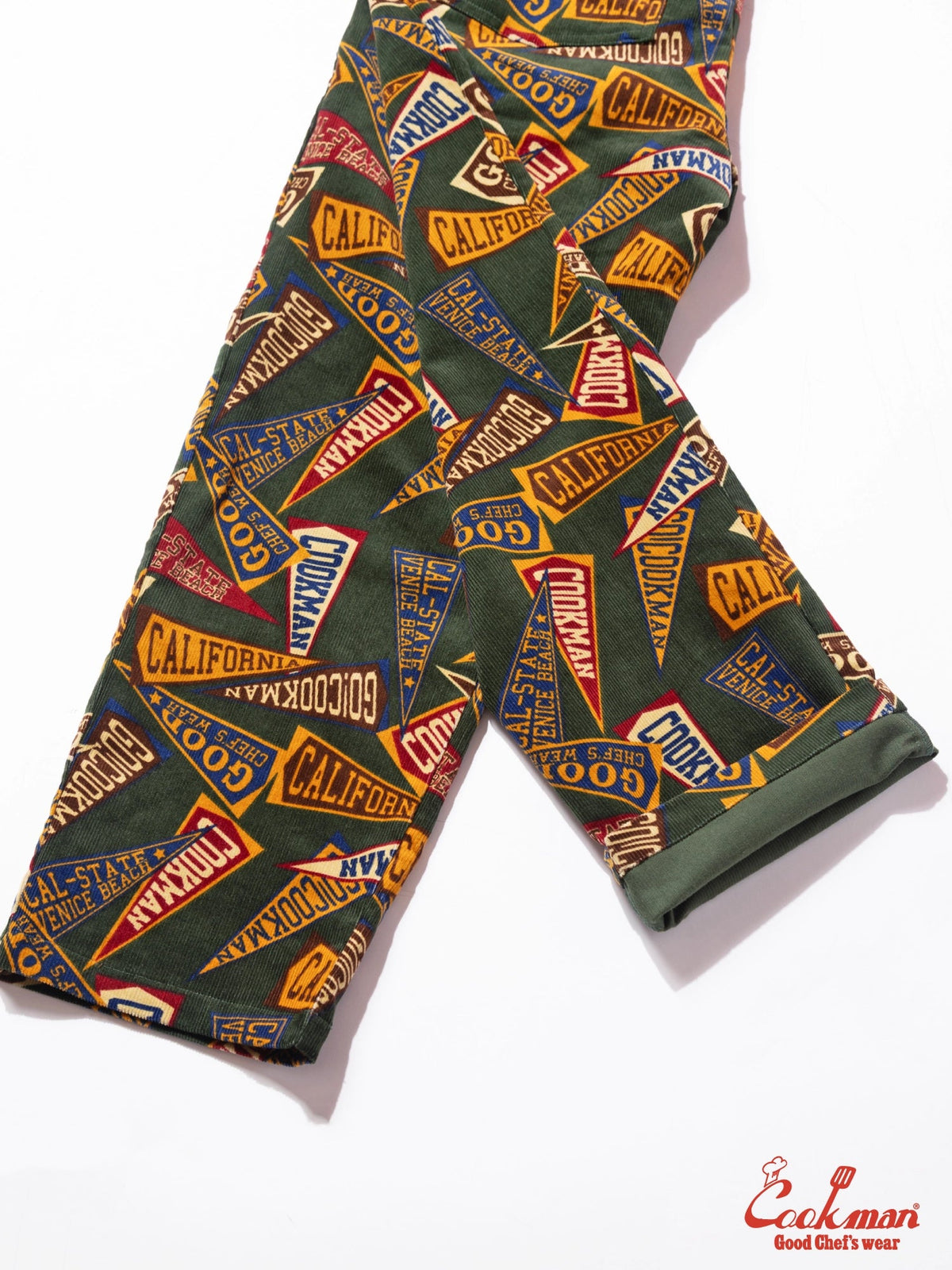 CHEF PANTS SEMIWIDE CORDUROY - PENNANT GREEN