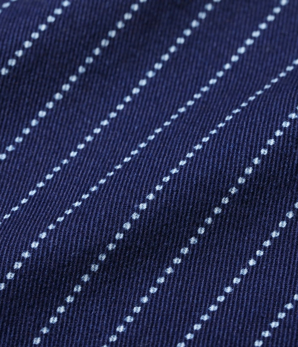 SC25551 SUGAR CANE FICTION ROMANCE 8.5OZ. WABASH STRIPE WORK SHIRT - INDIGO WABASH